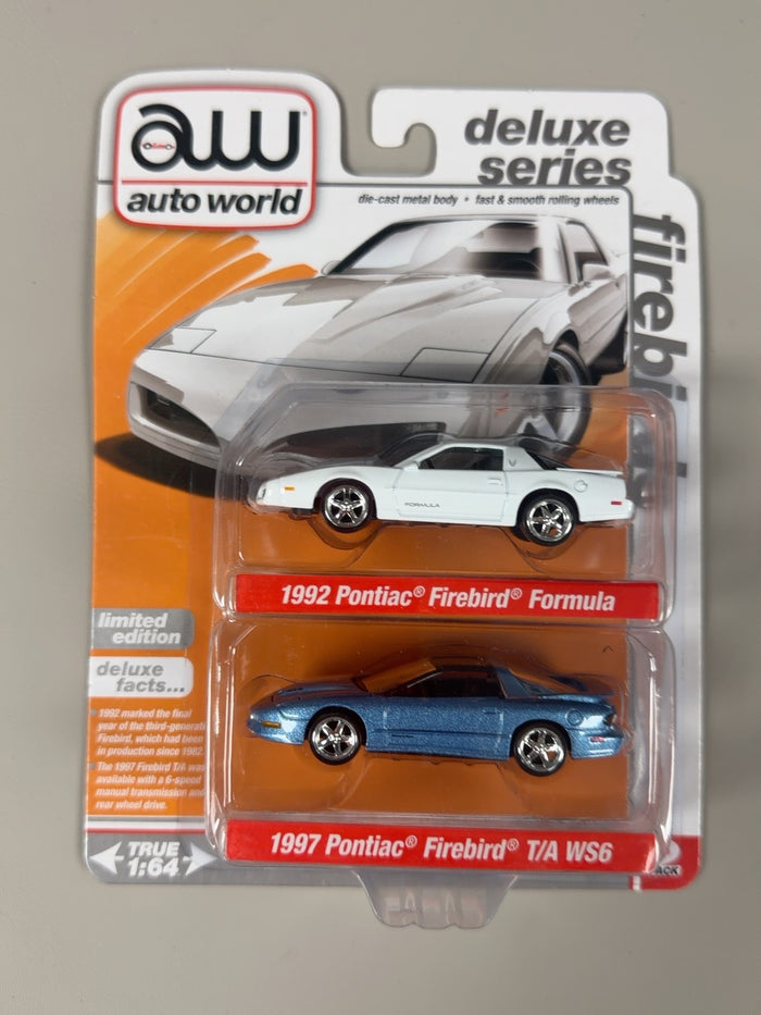 Auto World Deluxe Series Firebirds 1992 & 1997 Pontiac Firebird 2-Pack AW2PK007