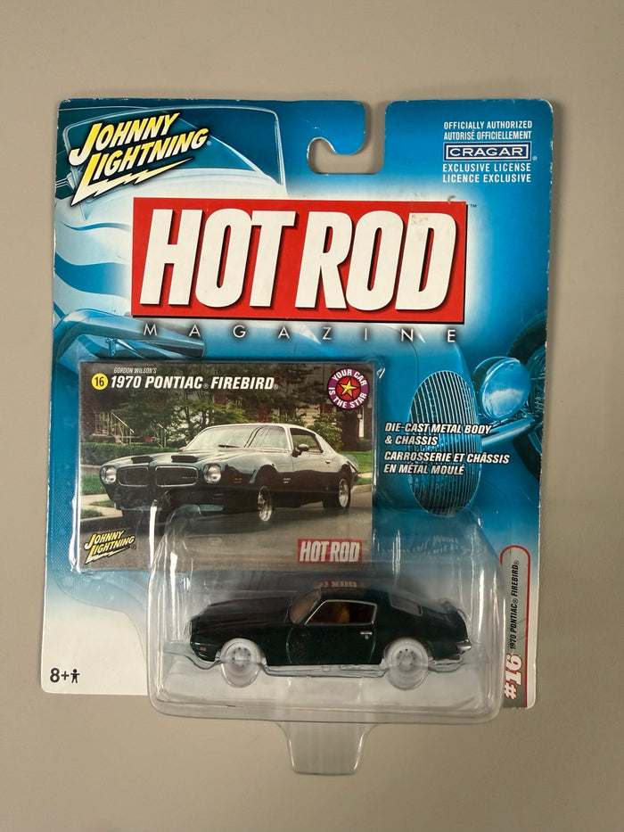Johnny Lightning HOT ROD 1970 Pontiac Firebird #16 White Wheels – Possible White Lightning Chase