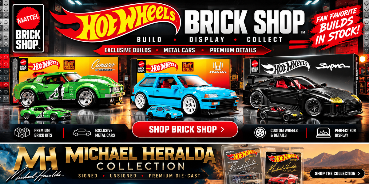 Hot Wheels Brick Shop collection at KARBUFF