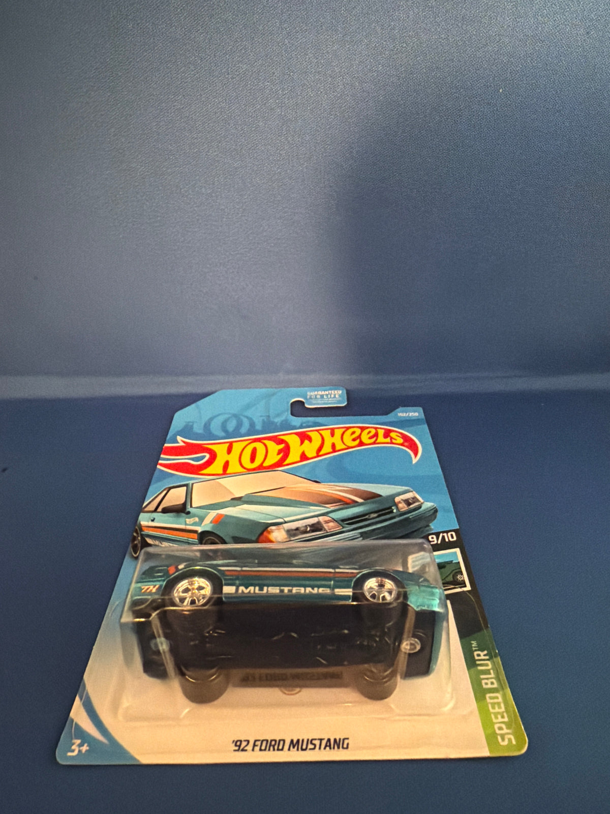 Hot Wheels '92 Ford Mustang Speed Blur Blue Super Treasure Hunt — additional view 3