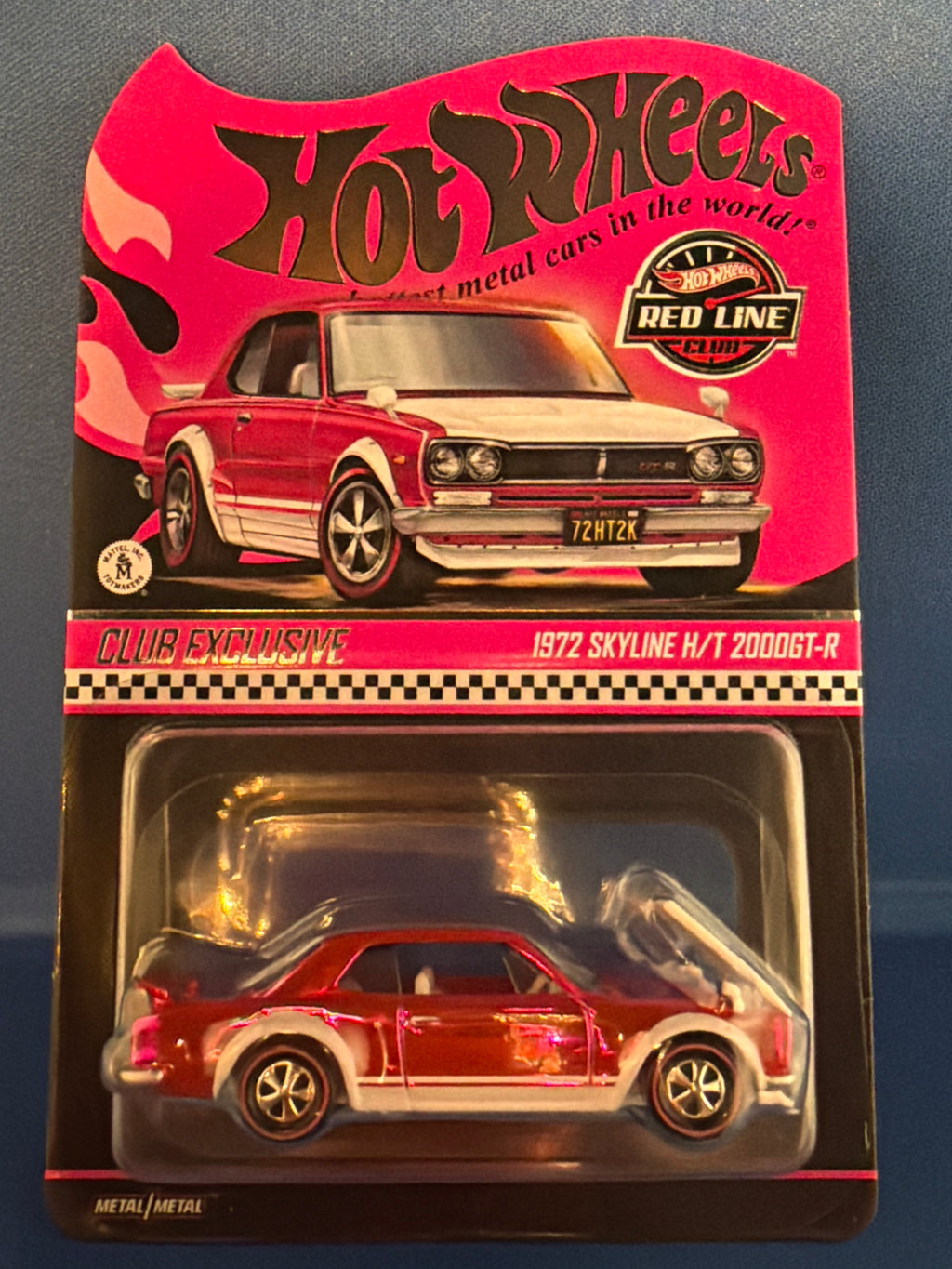 2026 Hot Wheels RLC 1972 Skyline H/T 2000GT-R Pink JKC01 Club Exclusive — front view