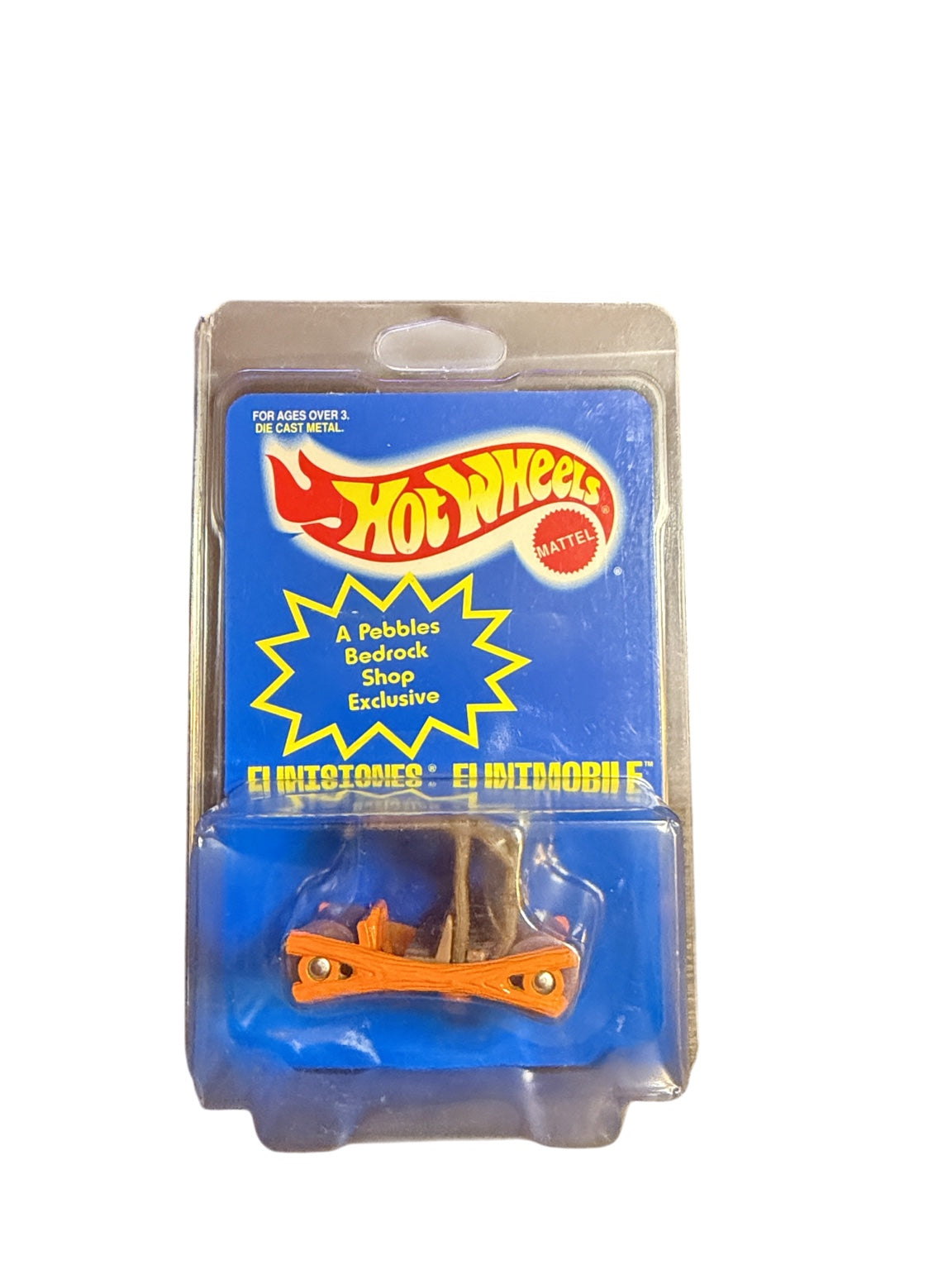 1994 Hot Wheels Flintmobile Pebbles Bedrock Shop Exclusive in protector