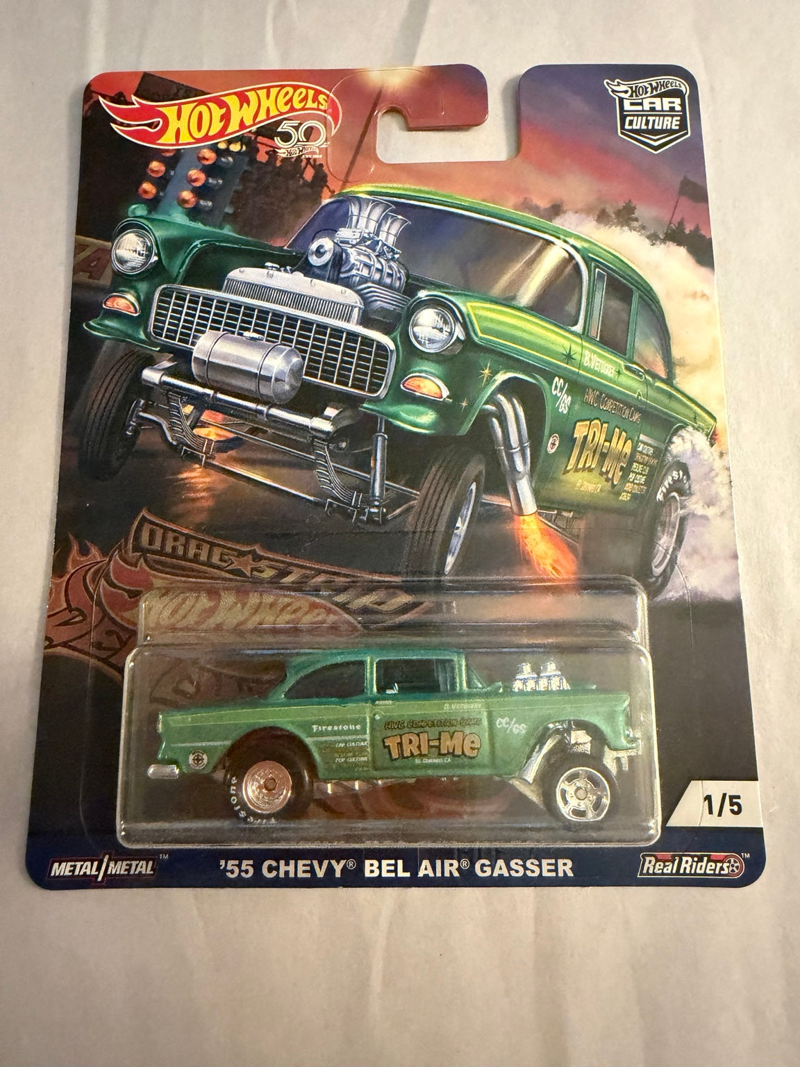 Front sealed Drag Strip Demons green Bel Air Gasser
