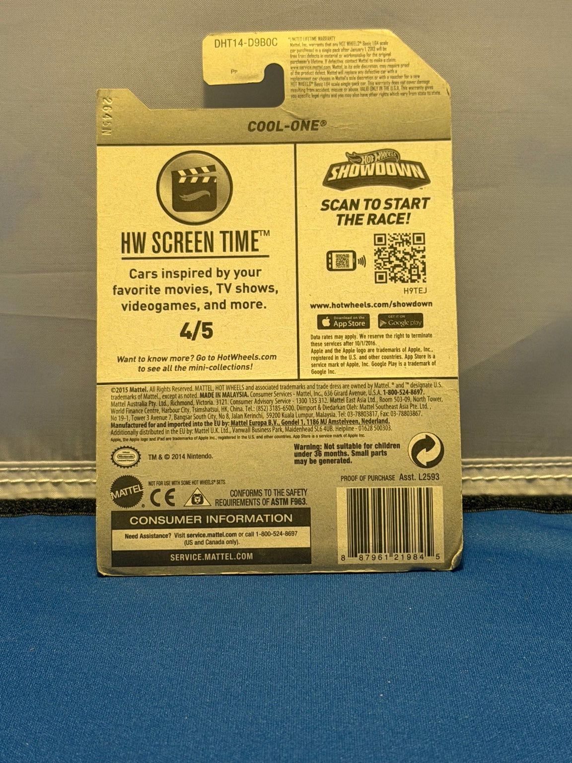 Super Mario Cool-One DHT14 original card back
