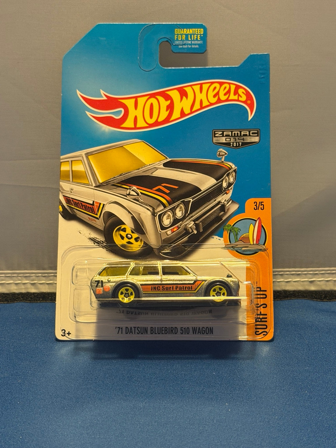 2017 Hot Wheels ’71 Datsun Bluebird 510 Wagon ZAMAC 014 FBJ01 front