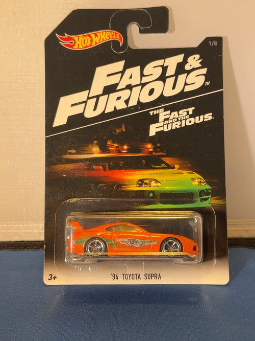Actual front photo 2016 Hot Wheels Fast Furious orange 94 Toyota Supra DVG75 1/8