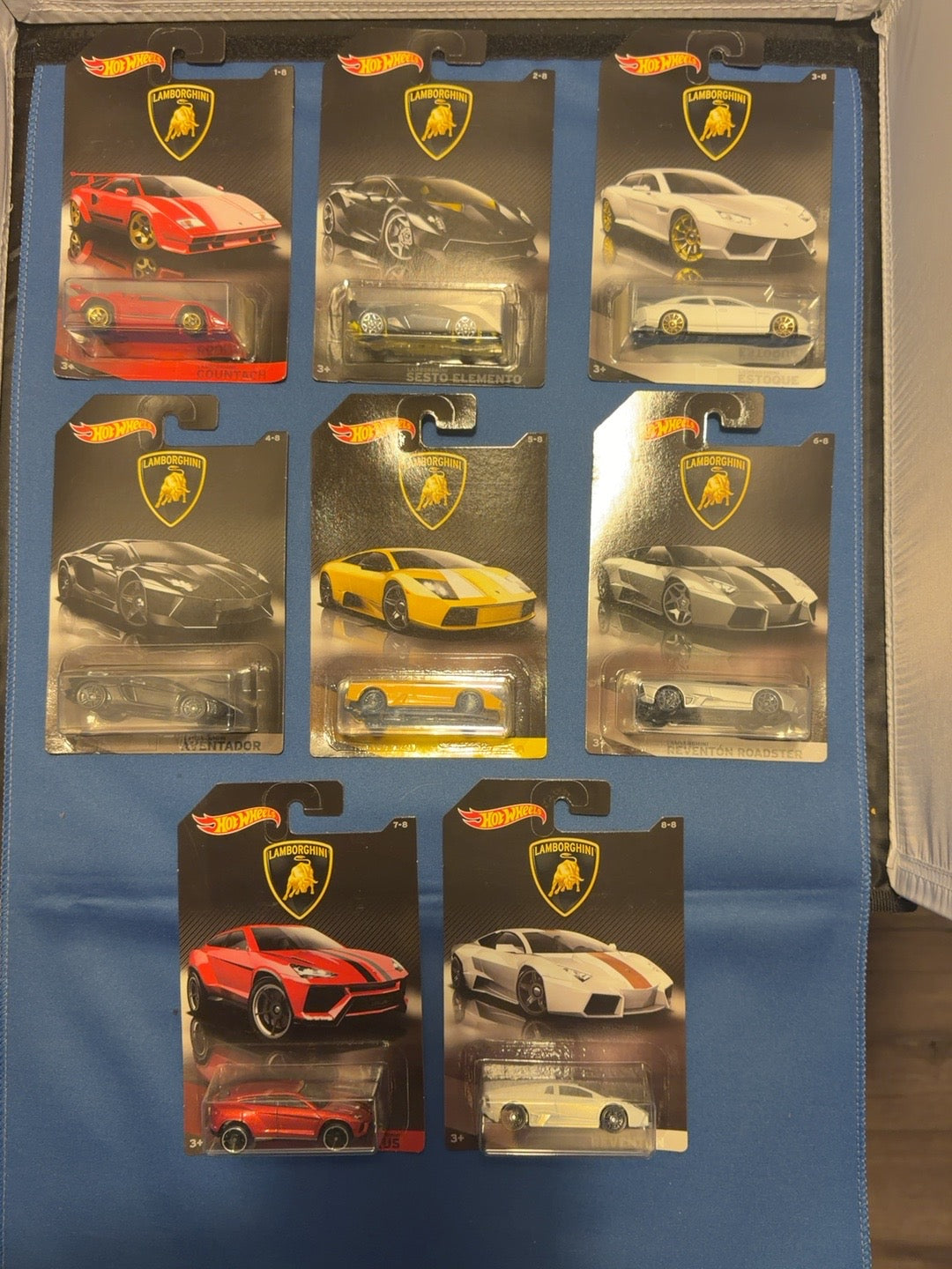 Complete eight-car Lamborghini set