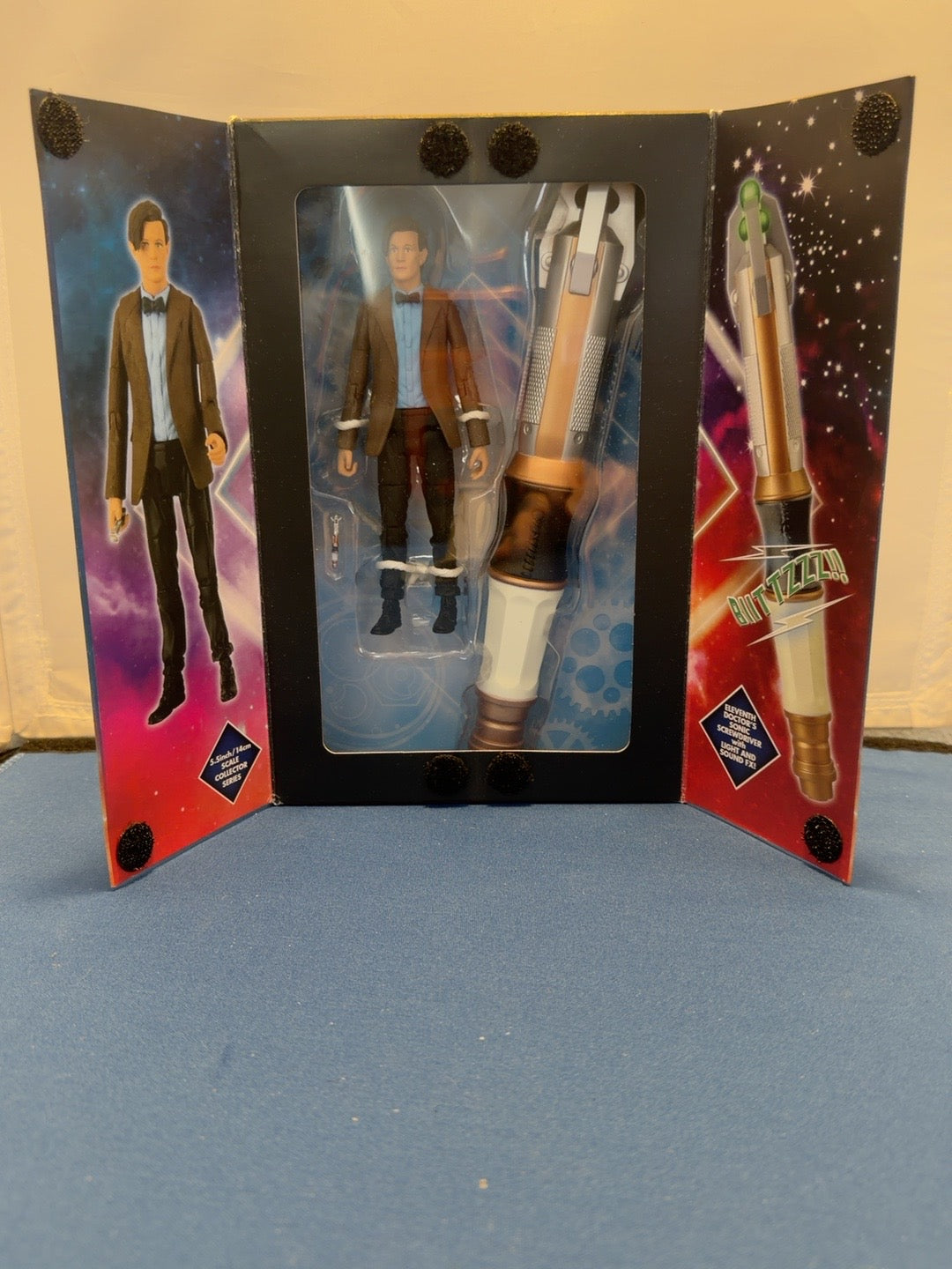 Eleventh Doctor collector figure and electronic sonic screwdriver inside original display box