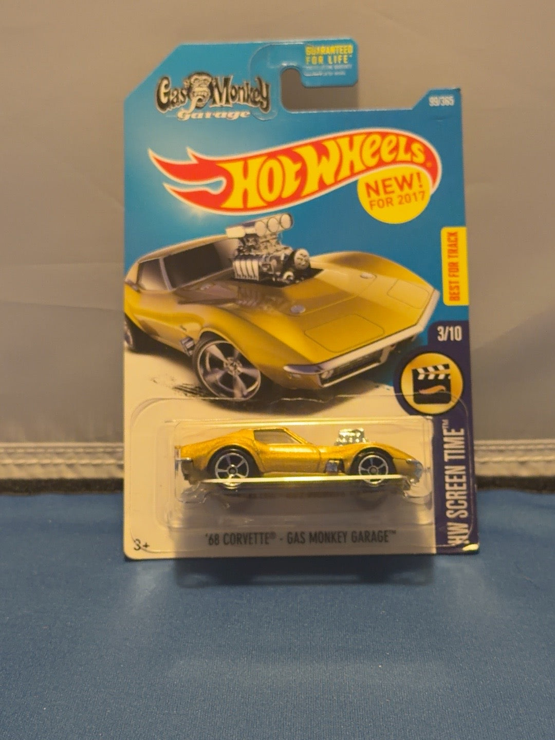 2017 Hot Wheels 68 Corvette Gas Monkey Garage gold DHN90 front