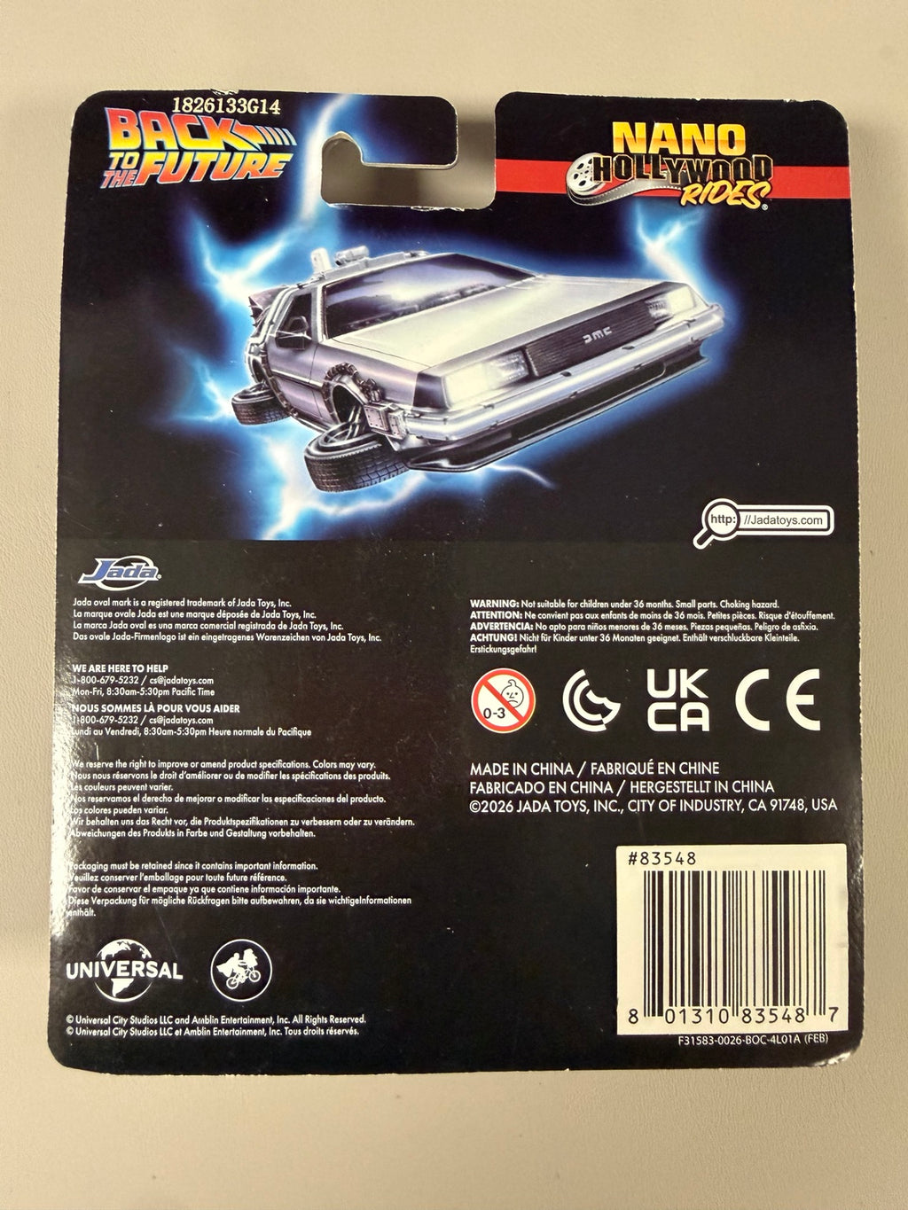 Jada Back to the Future DeLorean 3-pack back