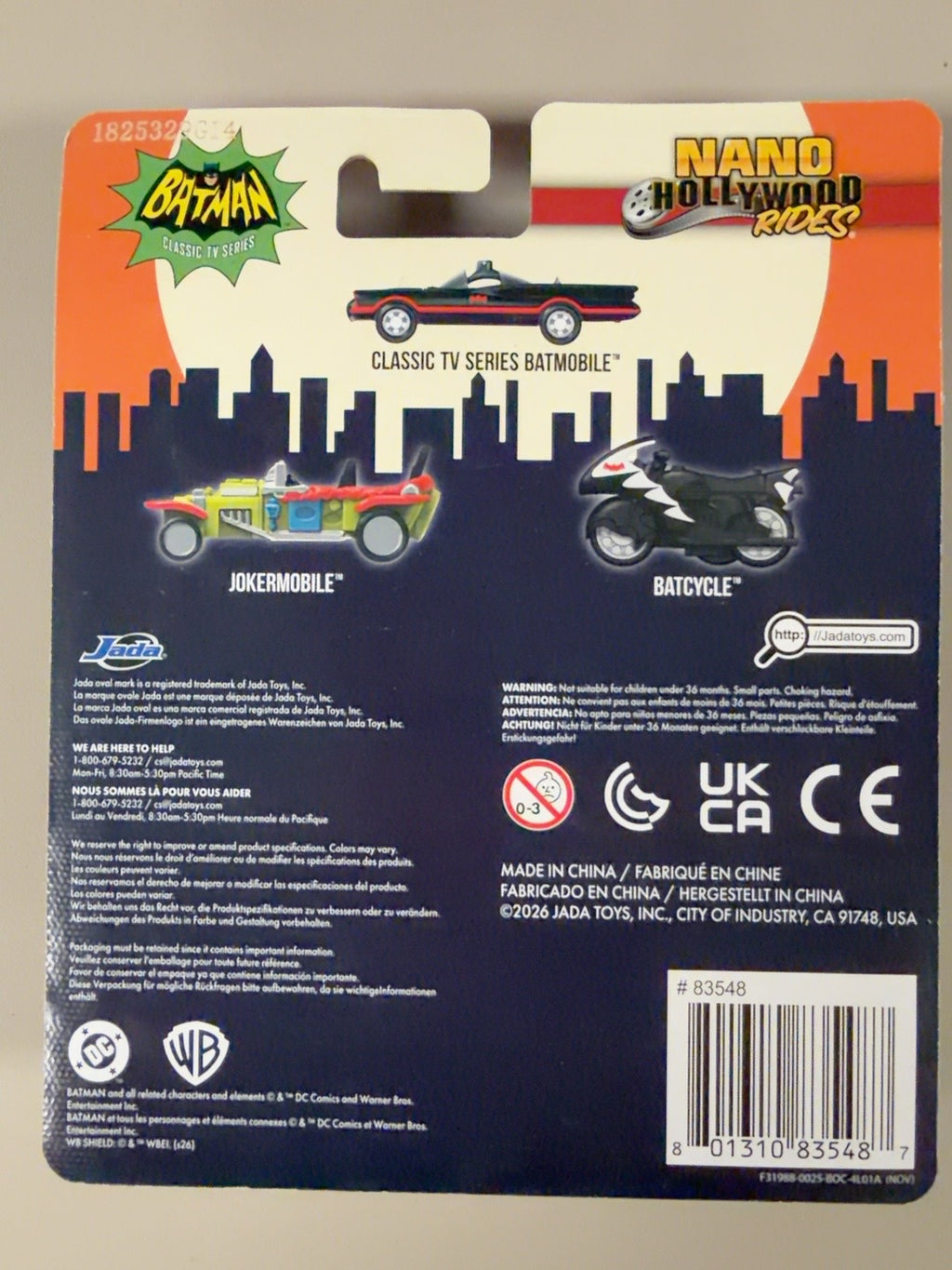 Jada Batman classic TV Nano three-pack back original photo
