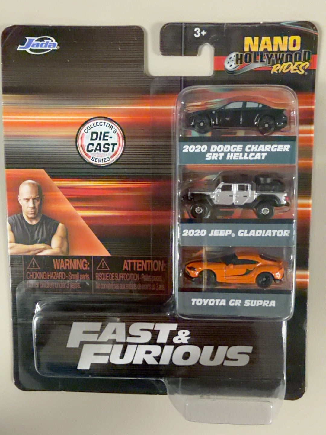 Jada Fast and Furious Hellcat Gladiator Supra 3-pack original front photo