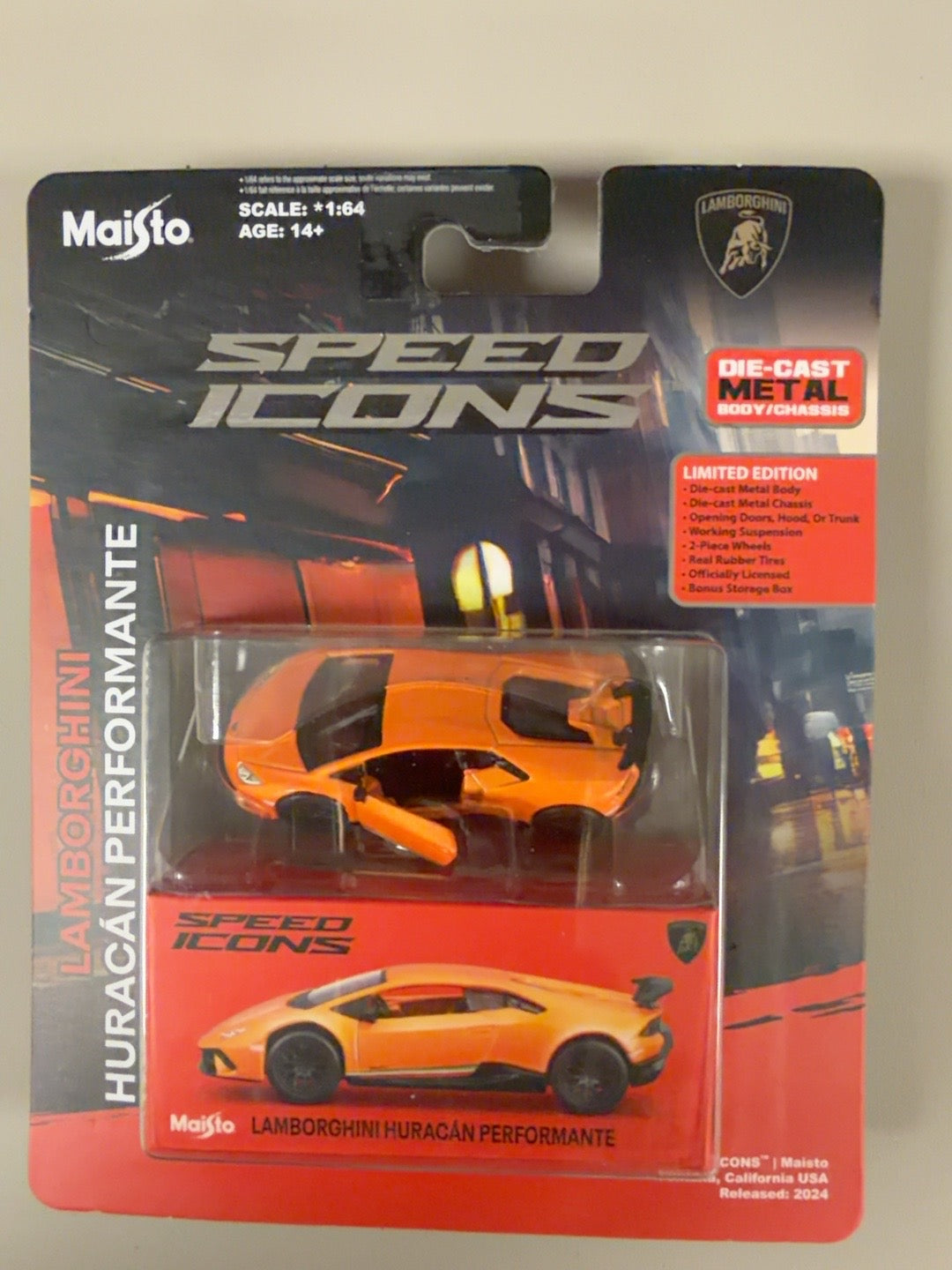 Maisto Speed Icons orange Huracan Performante front original photo