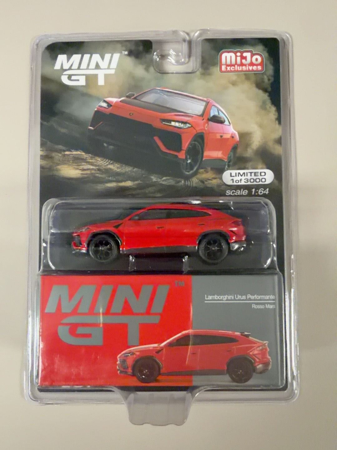 MINI GT MiJo Urus Performante Rosso Mars original front photo