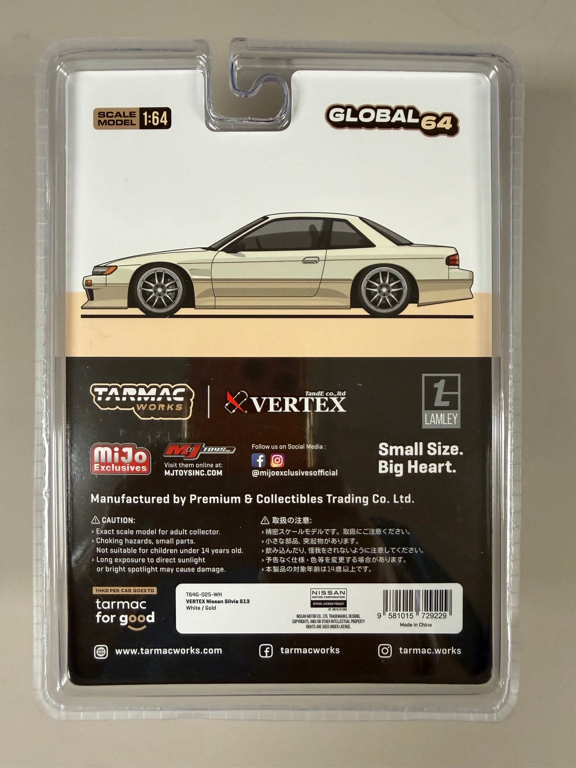 Original back photo Tarmac Works VERTEX Nissan Silvia S13