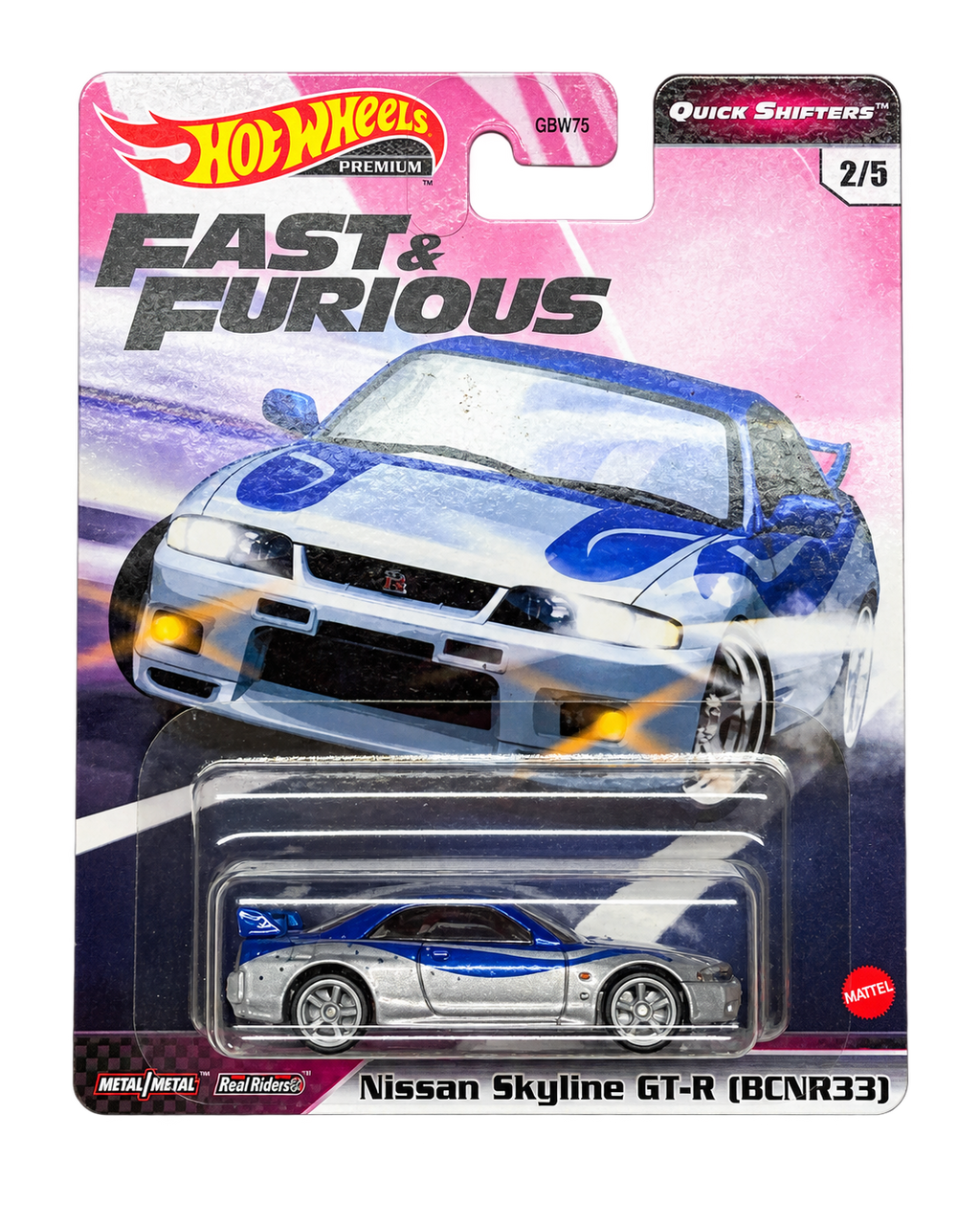 Hot Wheels Premium Fast & Furious Quick Shifters Nissan Skyline GT-R BCNR33 front