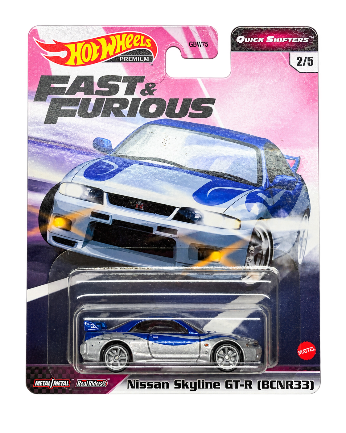 Hot Wheels Premium Fast & Furious Quick Shifters Nissan Skyline GT-R BCNR33 front