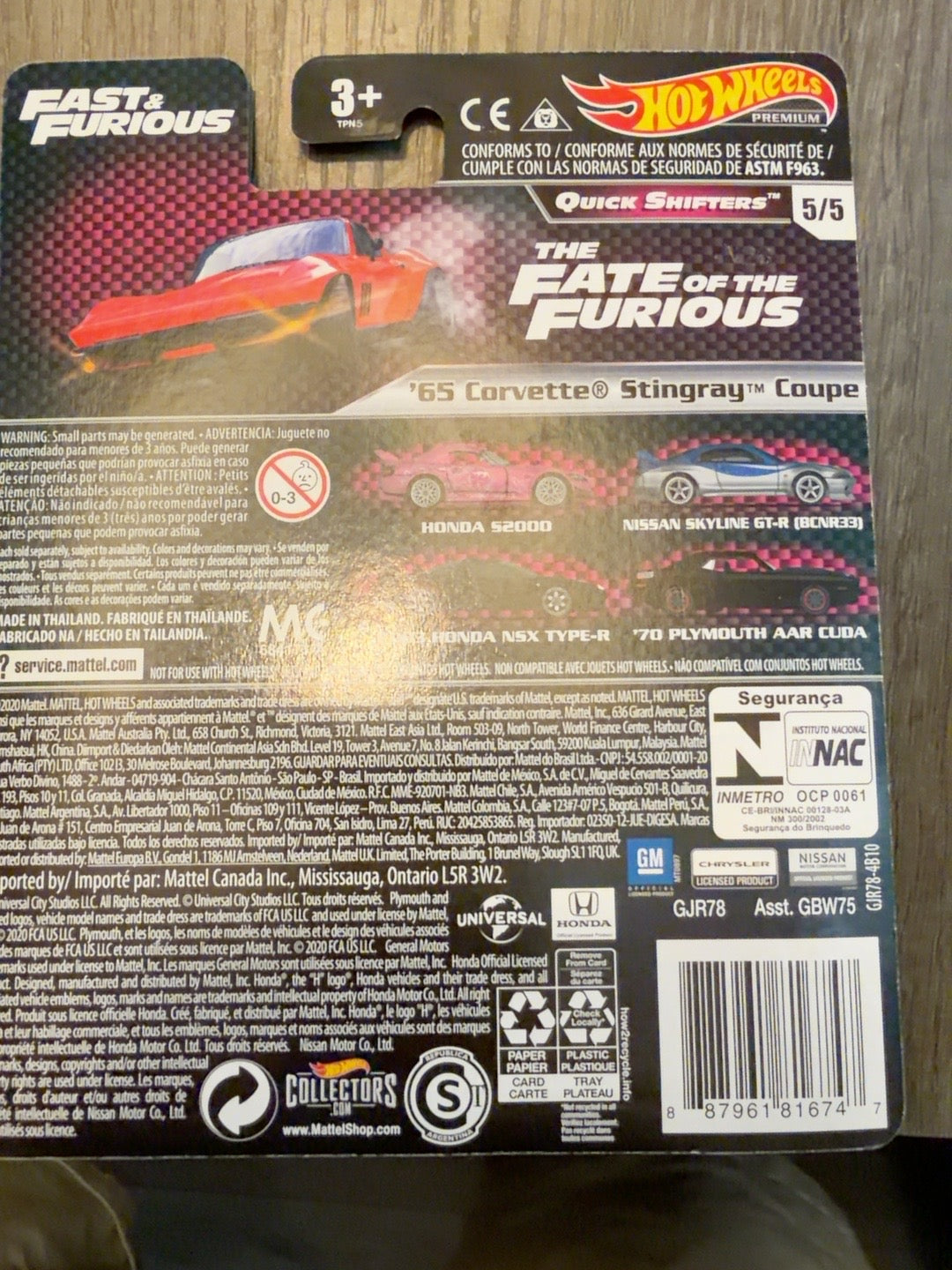 Hot Wheels Premium Fast & Furious Quick Shifters 65 Corvette Stingray Coupe back