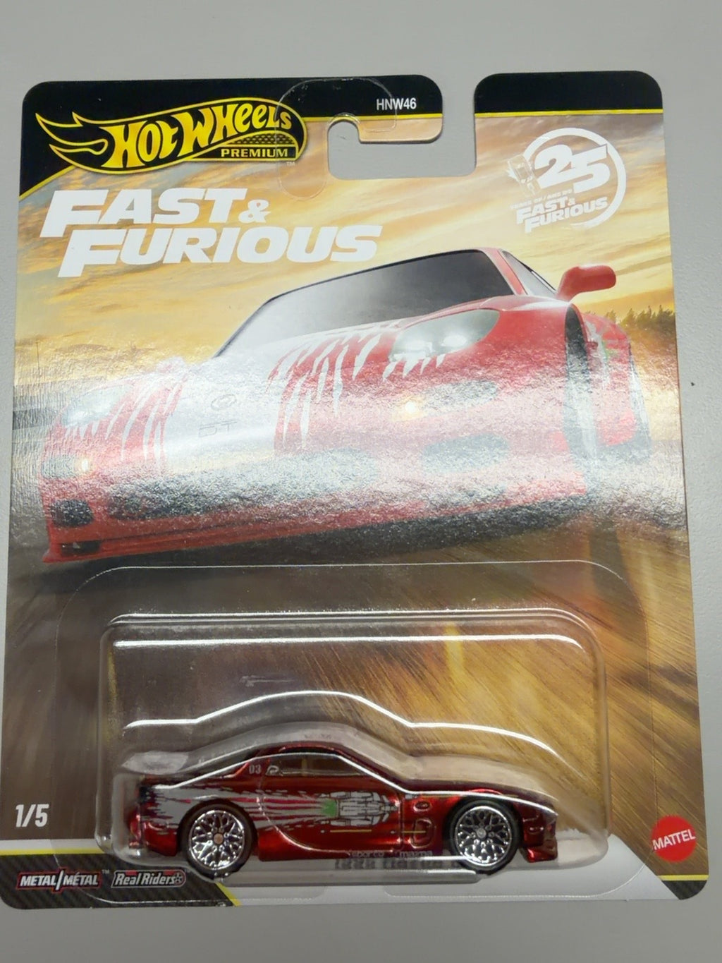 2026 Hot Wheels Premium Fast & Furious 25th Anniversary 1995 Mazda RX-7 Chase front