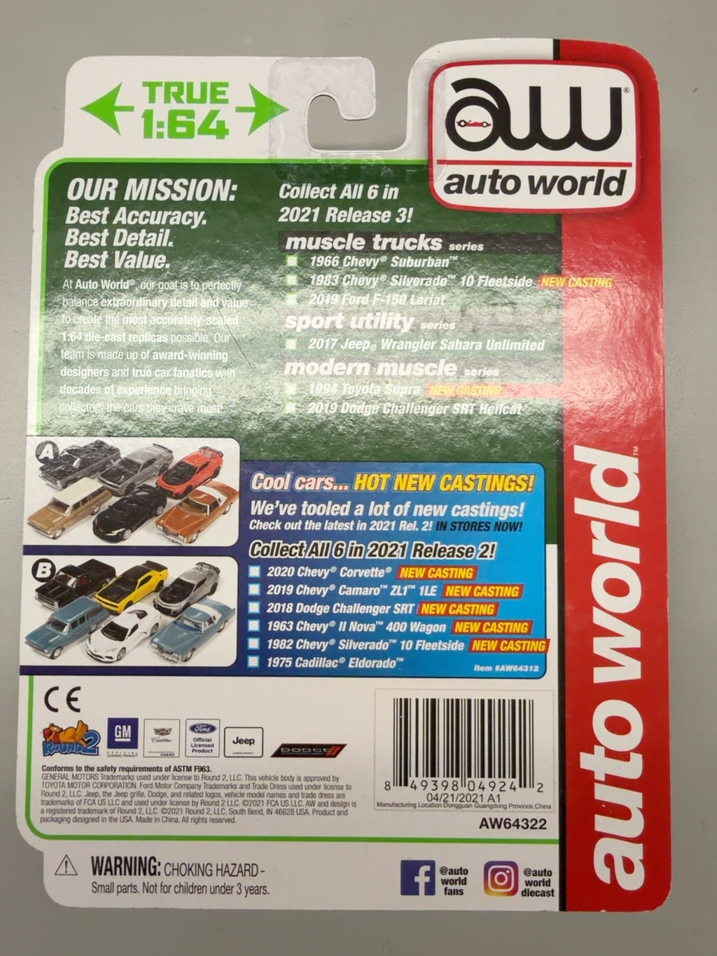 Auto World 1983 Chevy Silverado 10 Fleetside Ultra Red Chase card back