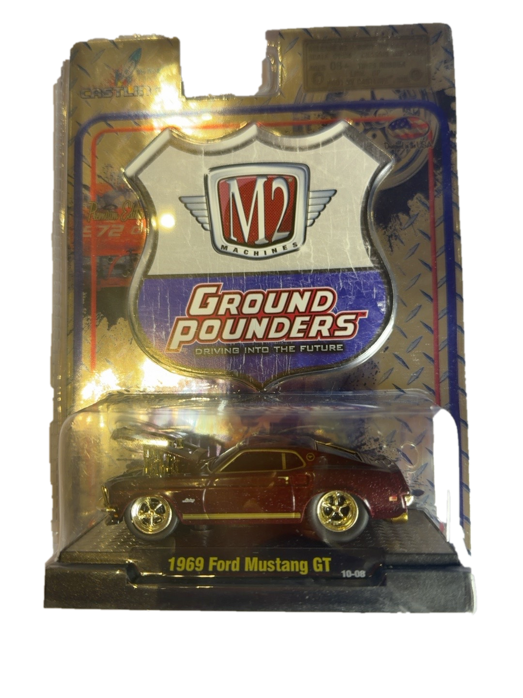 M2 Machines Ground Pounders Release 3 1969 Ford Mustang GT Chase 1:64 front