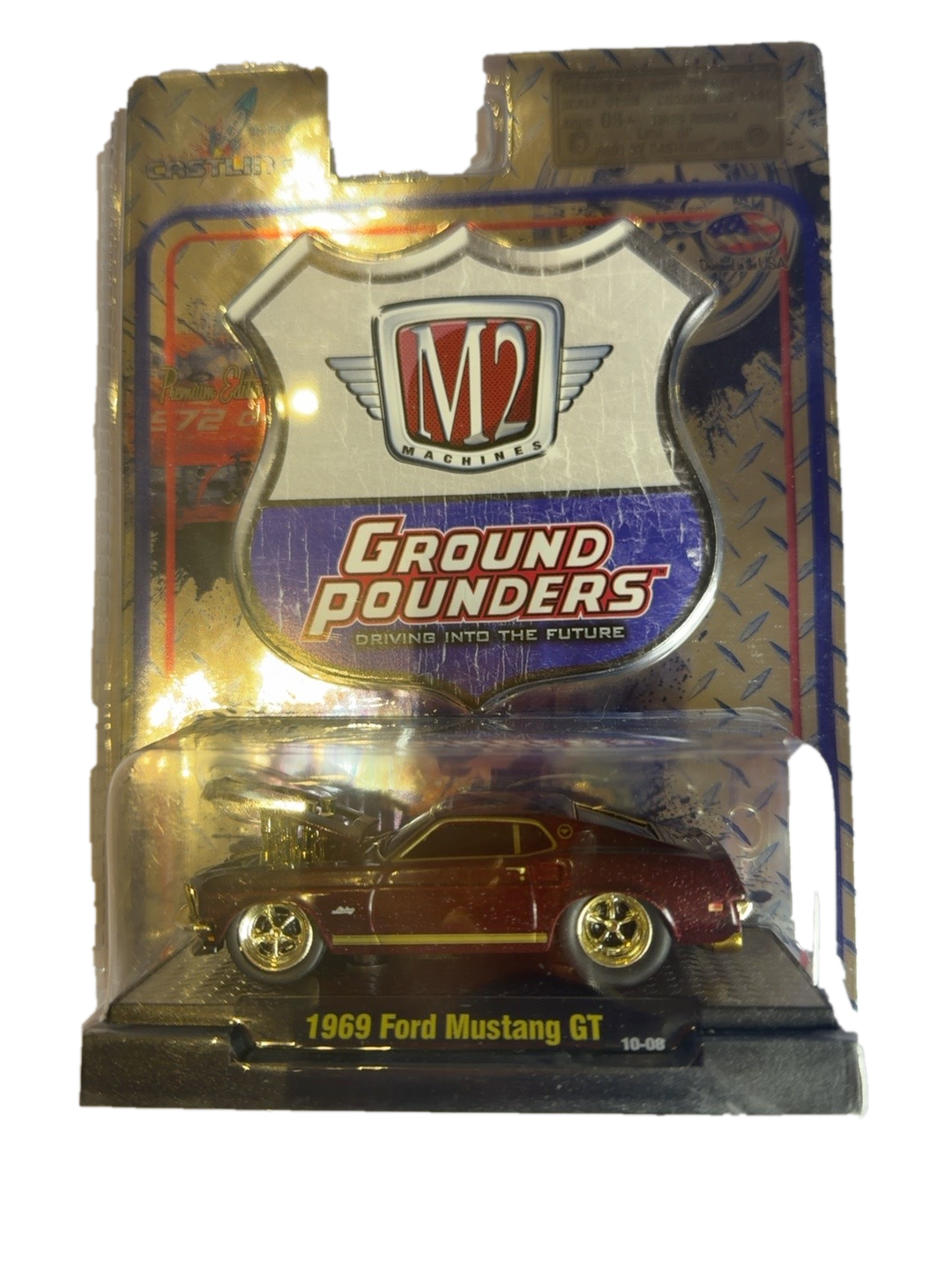 M2 Machines Ground Pounders Release 3 1969 Ford Mustang GT Chase 1:64 front