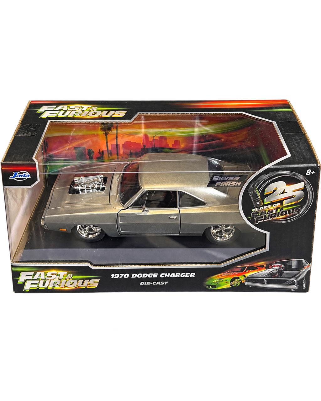 Jada Fast & Furious 25 Years 1970 Dodge Charger Silver Finish Chase front