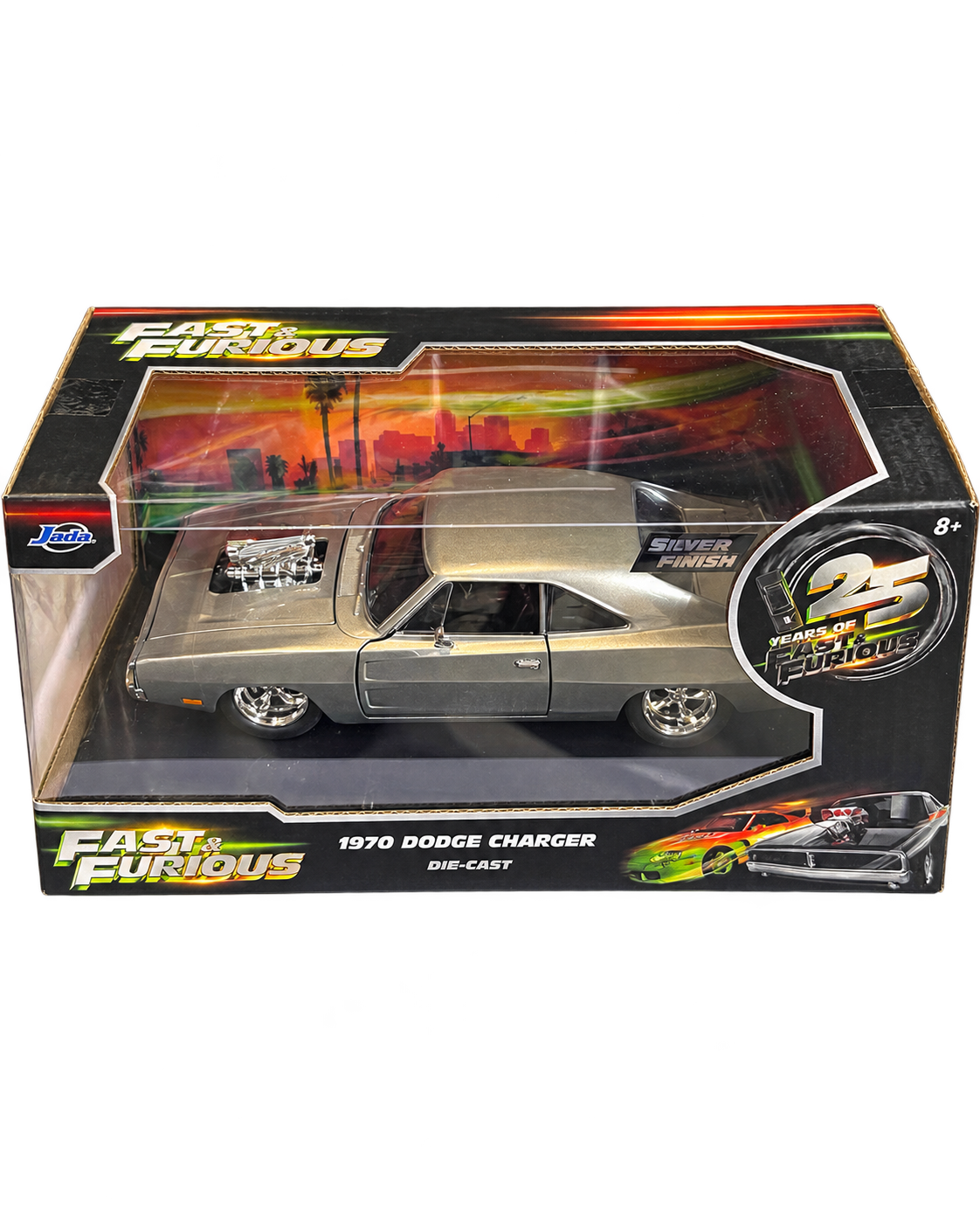 Jada Fast & Furious 25 Years 1970 Dodge Charger Silver Finish Chase front