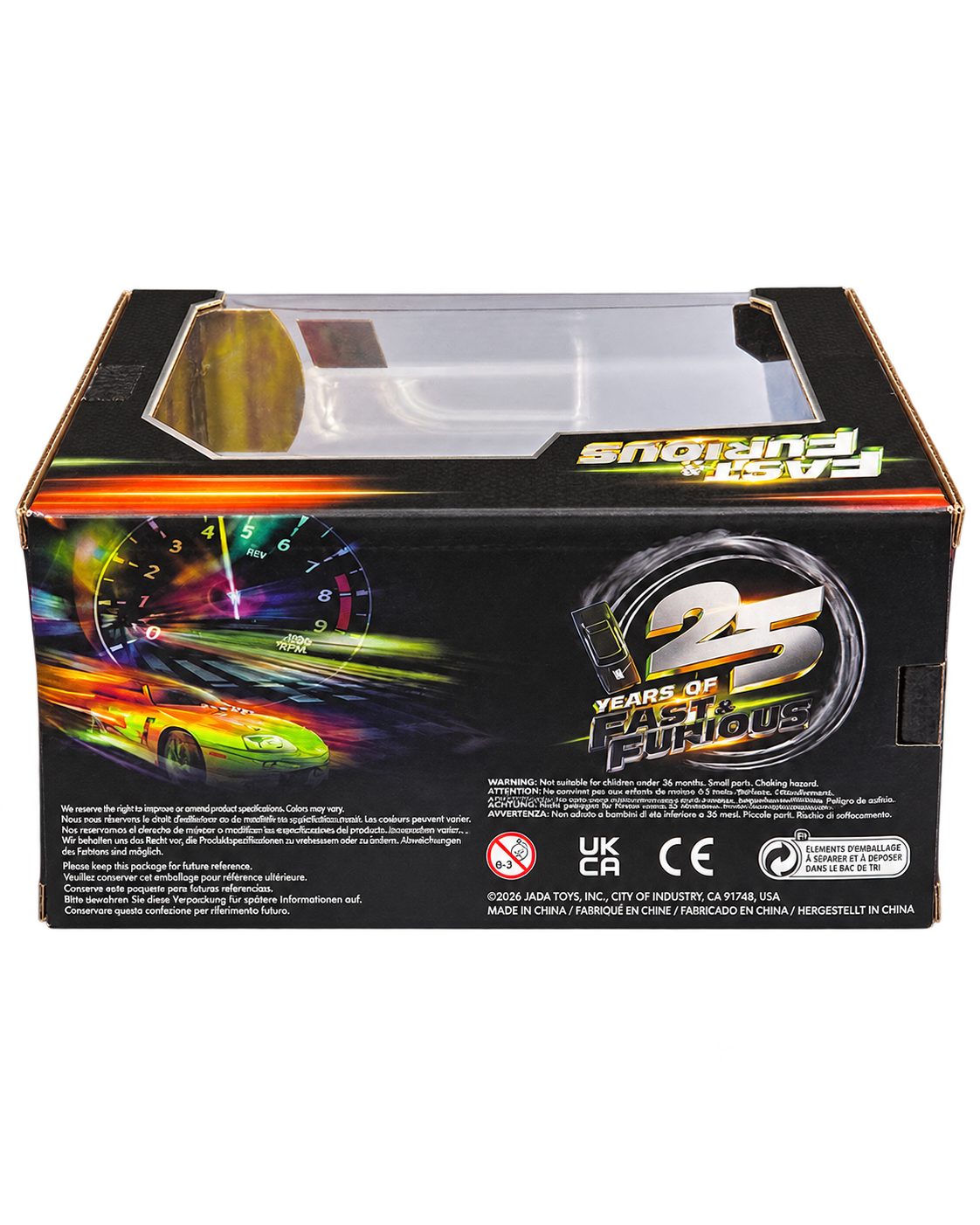 Jada Fast & Furious 25 Years Brian's Toyota Supra Silver Finish Chase 1:24 back