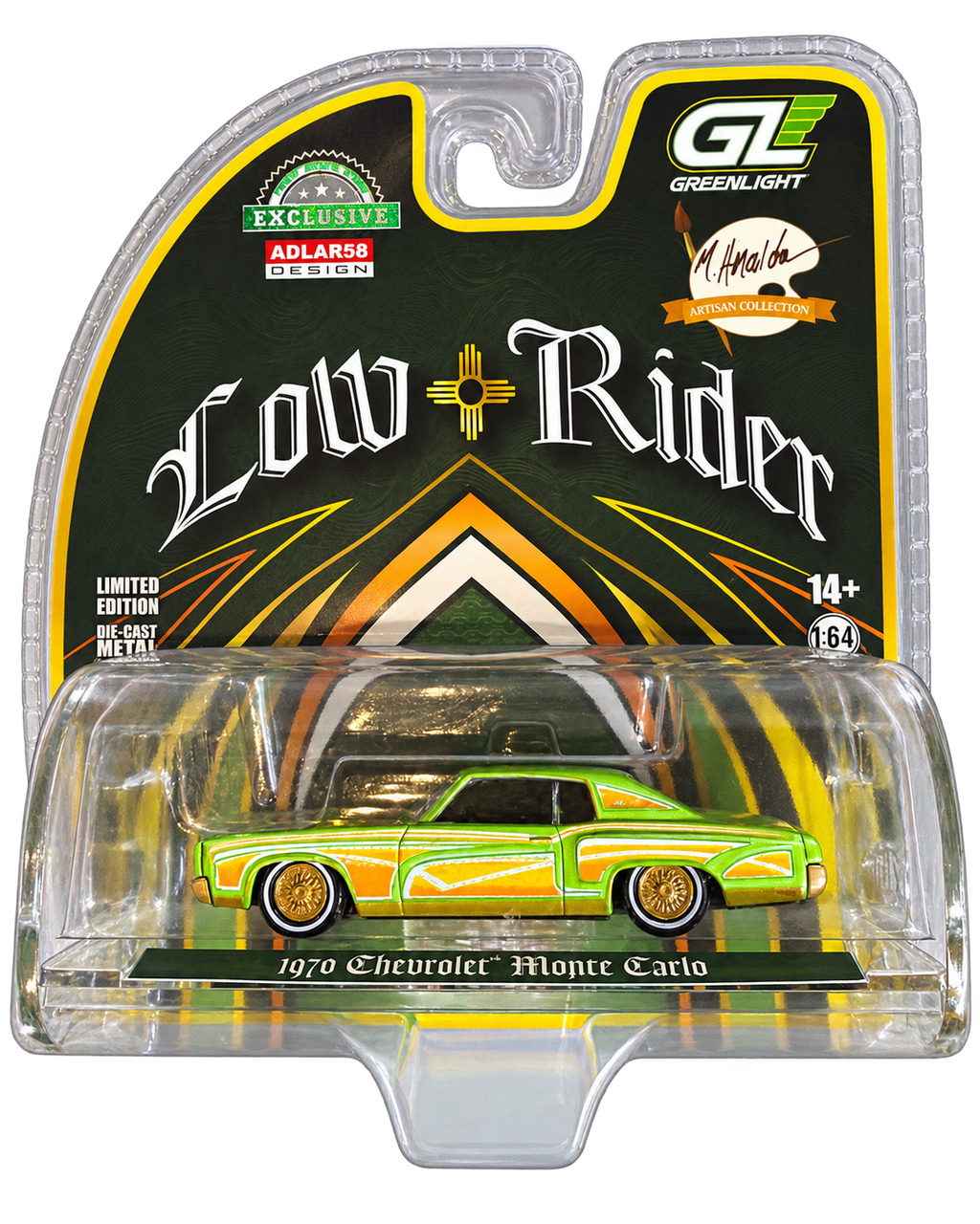 GreenLight 1970 Chevrolet Monte Carlo Lowrider Michael Heralda front background removed