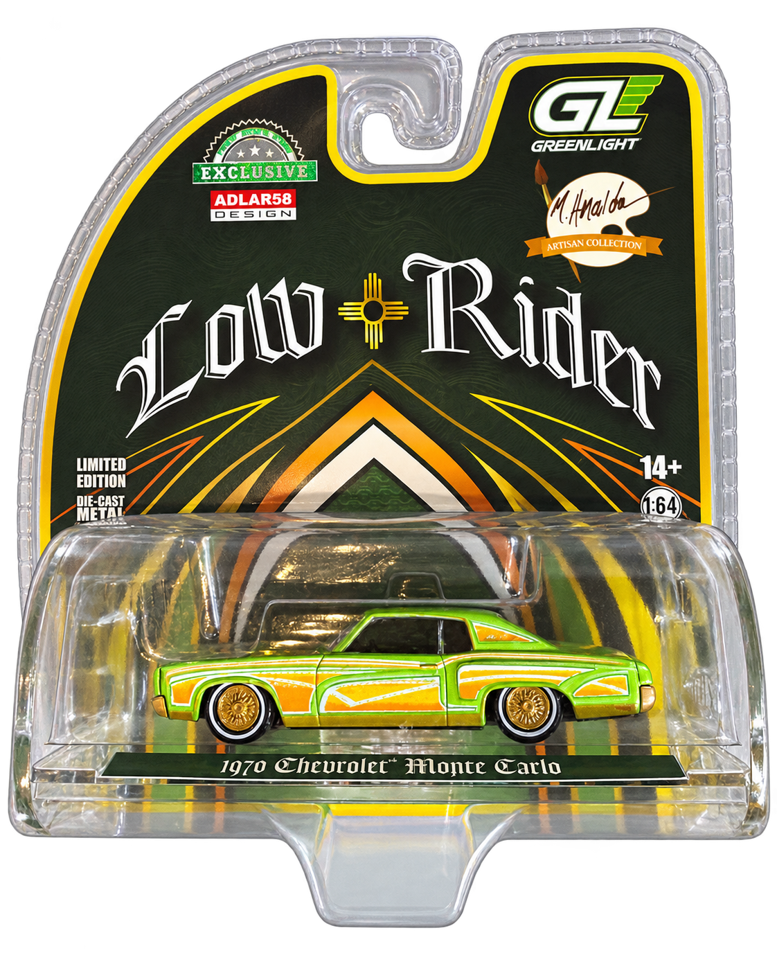 GreenLight 1970 Chevrolet Monte Carlo Lowrider Michael Heralda front background removed