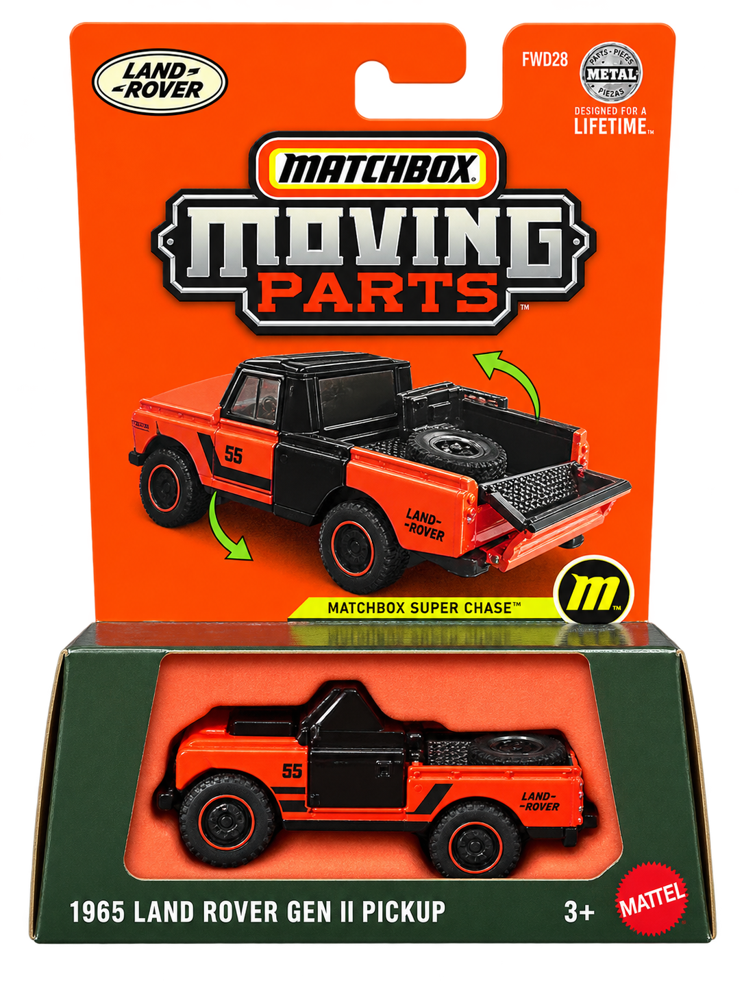 2025 Matchbox Moving Parts 1965 Land Rover Gen II Pickup Super Chase front