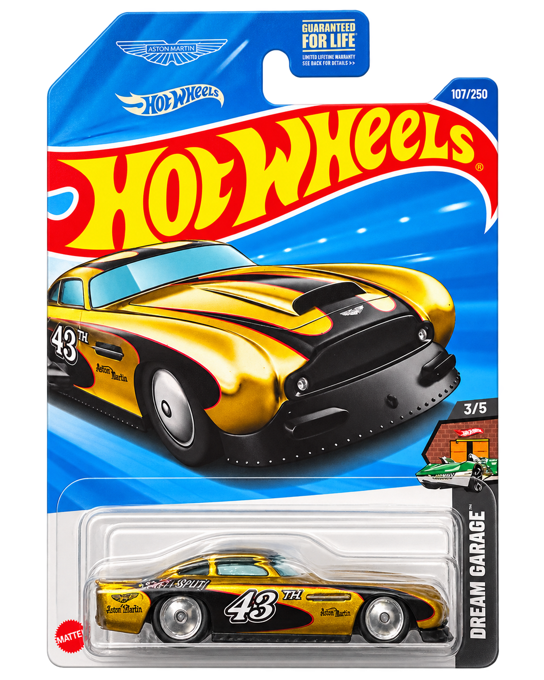 2025 Hot Wheels Aston Martin DB4GT High-Speed Edition Super Treasure Hunt 107/250 front card no background