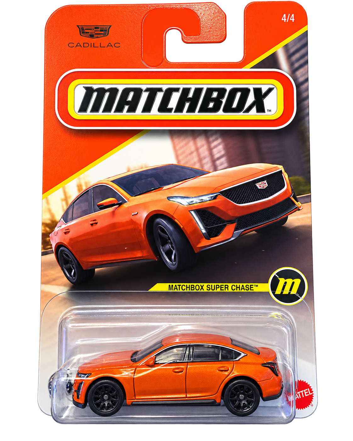 2025 Matchbox 2021 Cadillac CT5-V Super Chase 4/4 orange front card no background