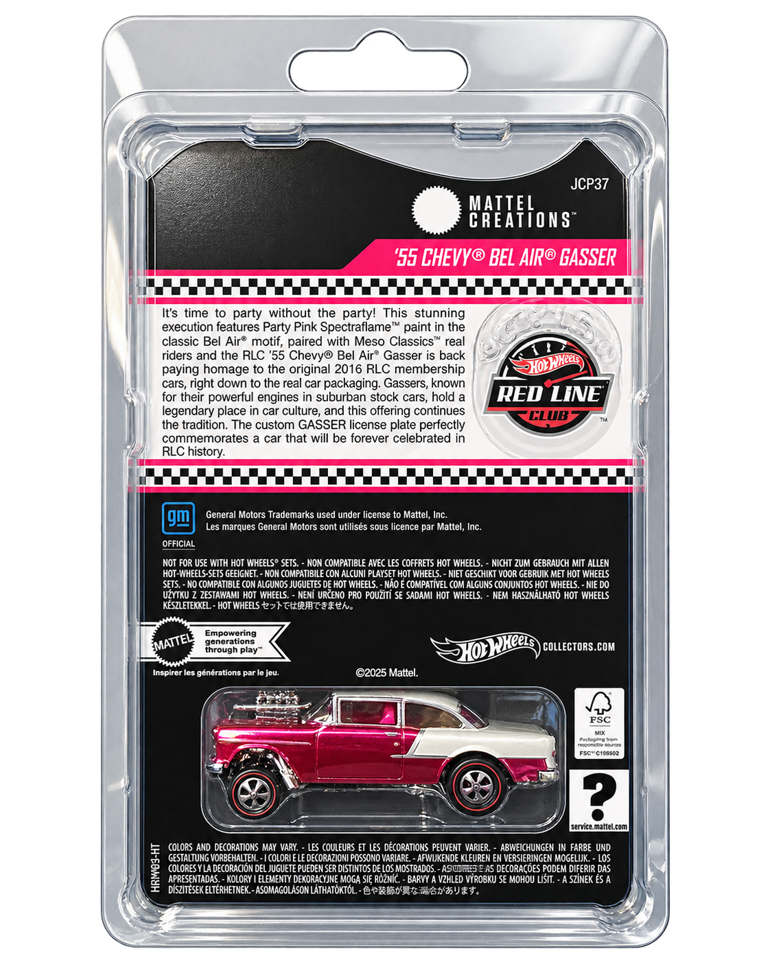 2025 Hot Wheels RLC '55 Chevy Bel Air Gasser Club Exclusive JCP37 back no background
