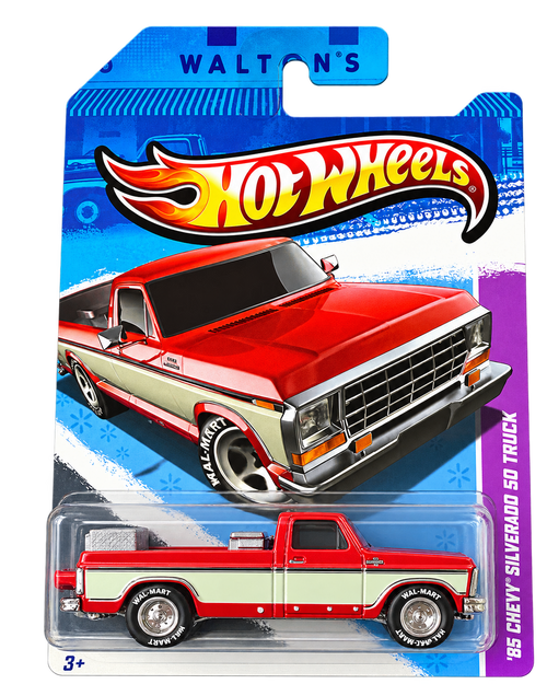 Hot Wheels Sam Walton 1979 Ford F-150 Walmart exclusive rubber tires angled front