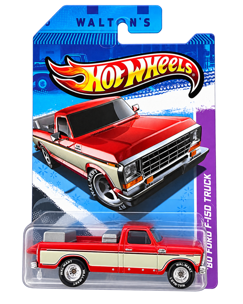 Hot Wheels Sam Walton 1979 Ford F-150 Walmart exclusive rubber tires front