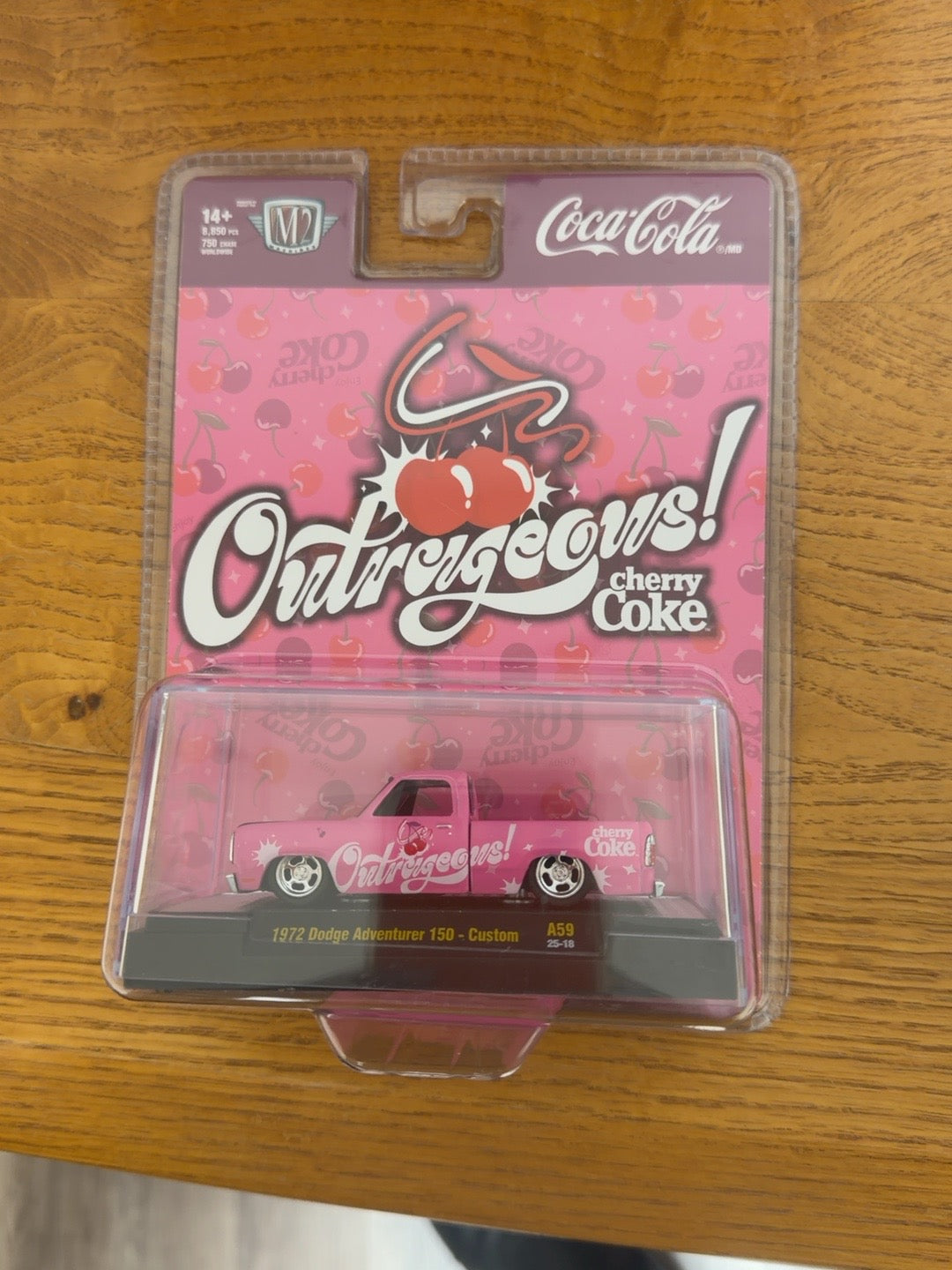 Exact item front - M2 Machines Cherry Coke 1972 Dodge Adventurer 150 Custom A59