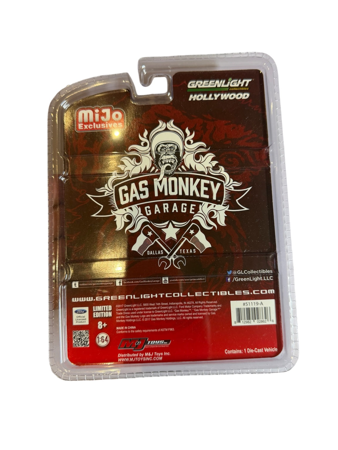 GreenLight Hollywood Gas Monkey Garage 1965 Ford Mustang Fastback MiJo Exclusives back