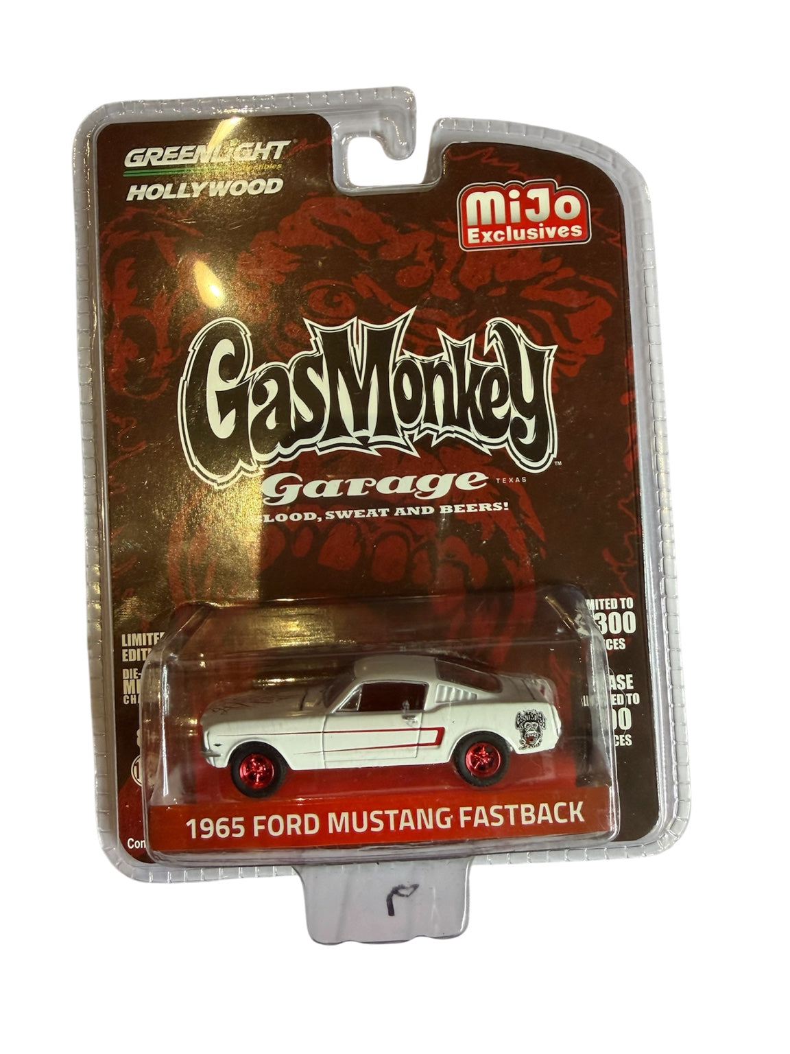GreenLight Hollywood Gas Monkey Garage 1965 Ford Mustang Fastback MiJo Exclusives front