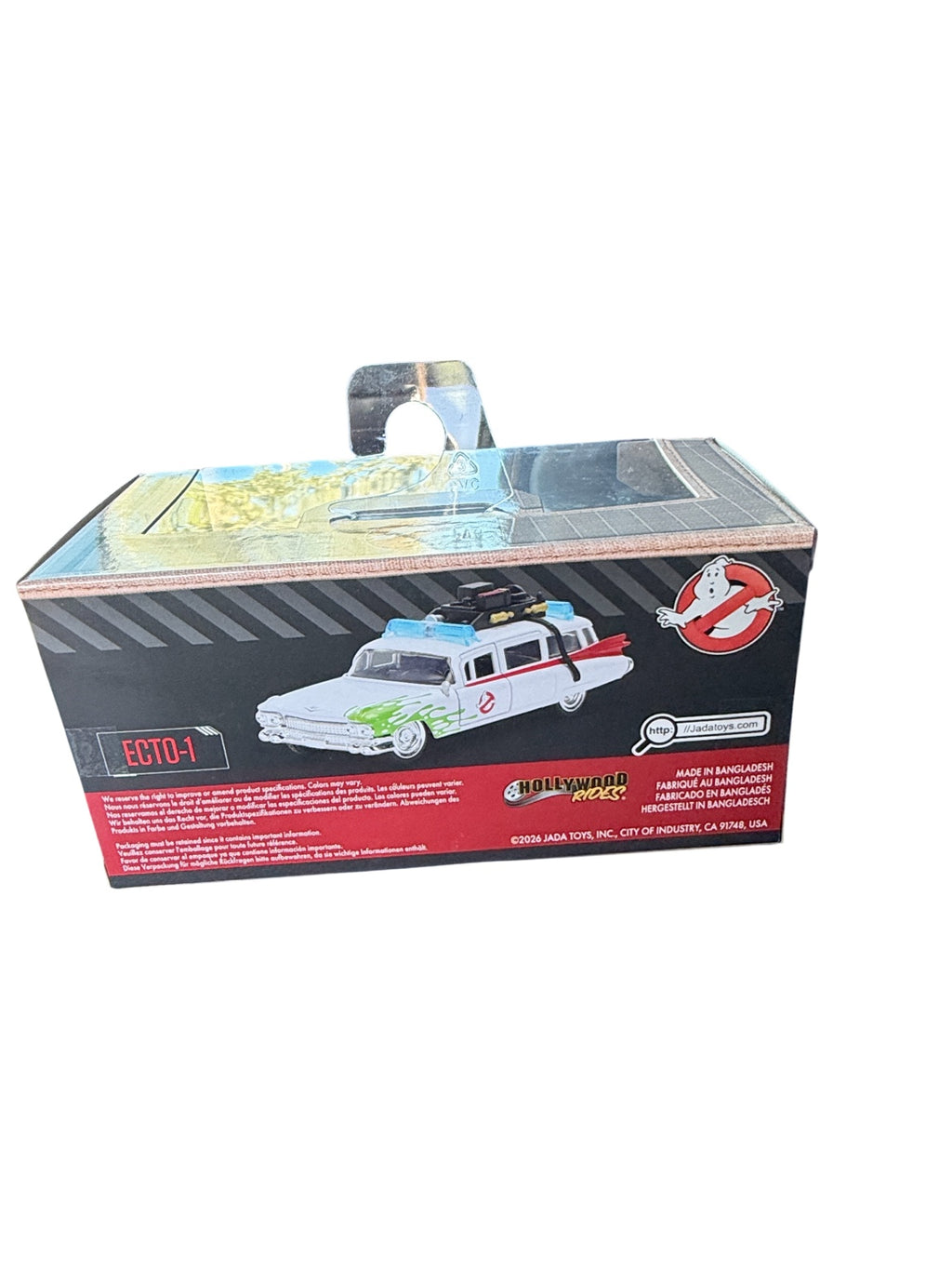 2026 Jada Ghostbusters Ecto-1 green slime chase 1:32 back of box