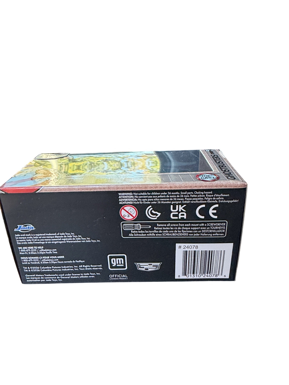 2026 Jada Ghostbusters Ecto-1 green slime chase 1:32 box bottom UPC 801310240786