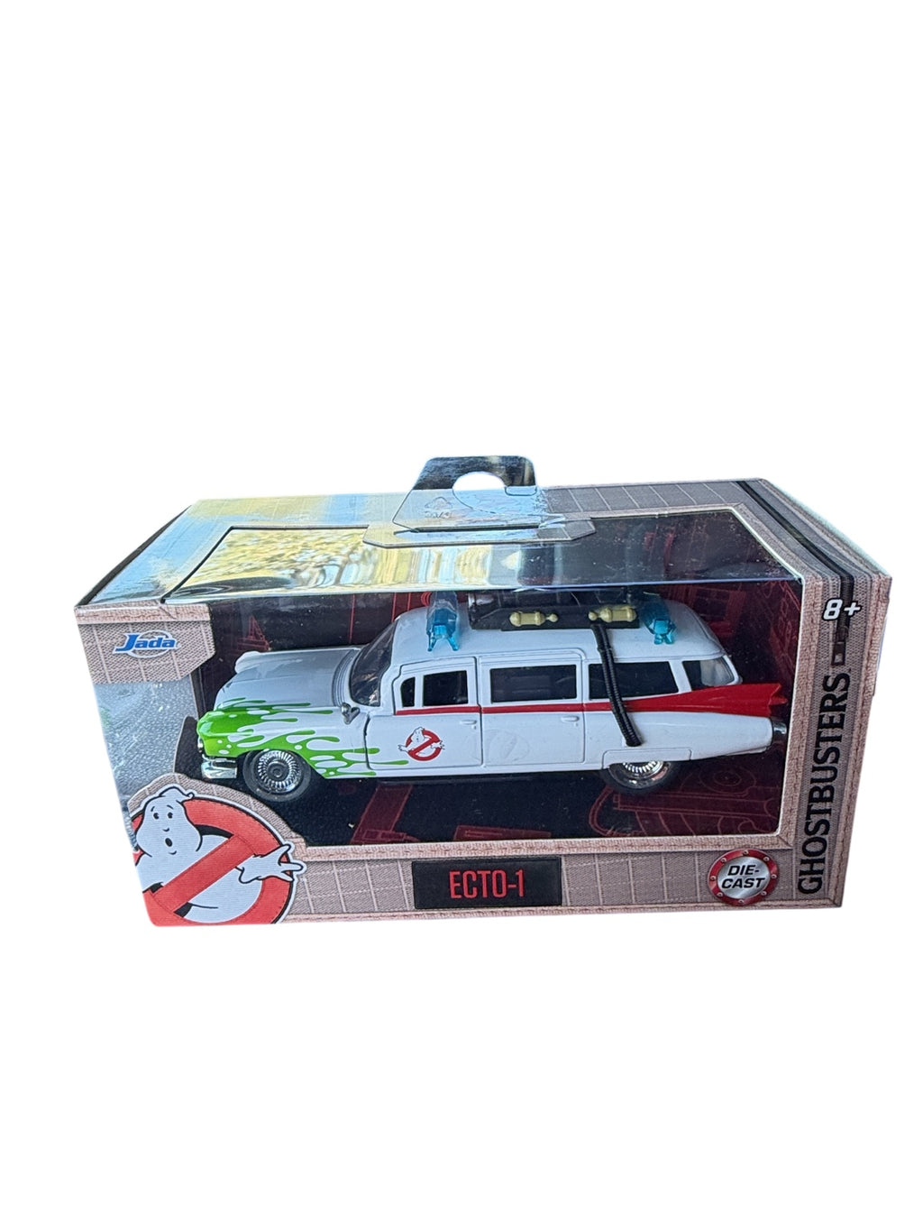 2026 Jada Ghostbusters Ecto-1 green slime chase 1:32 front view in box