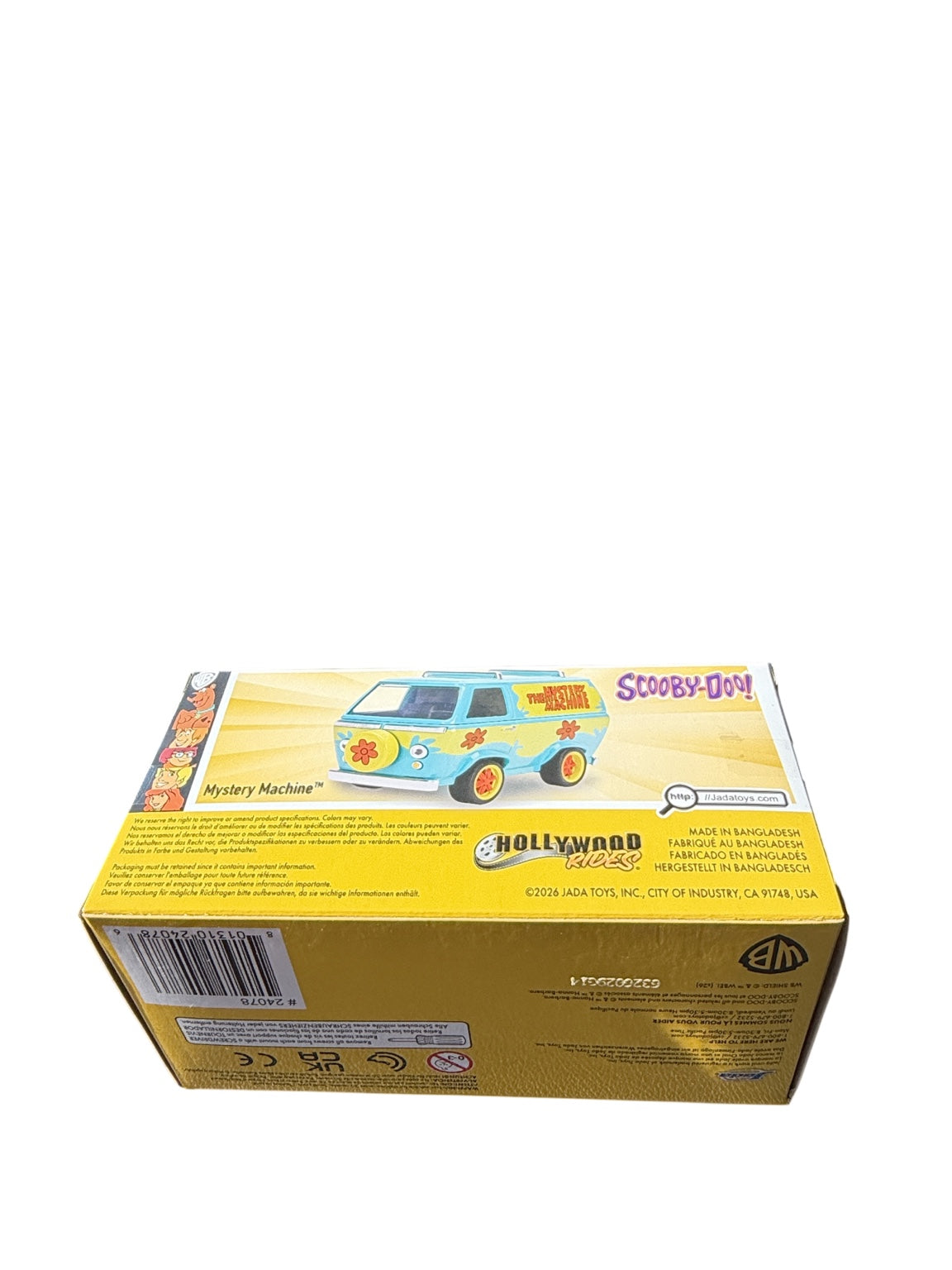 2026 Jada Scooby-Doo Mystery Machine 1:32 die-cast #24078 back packaging UPC