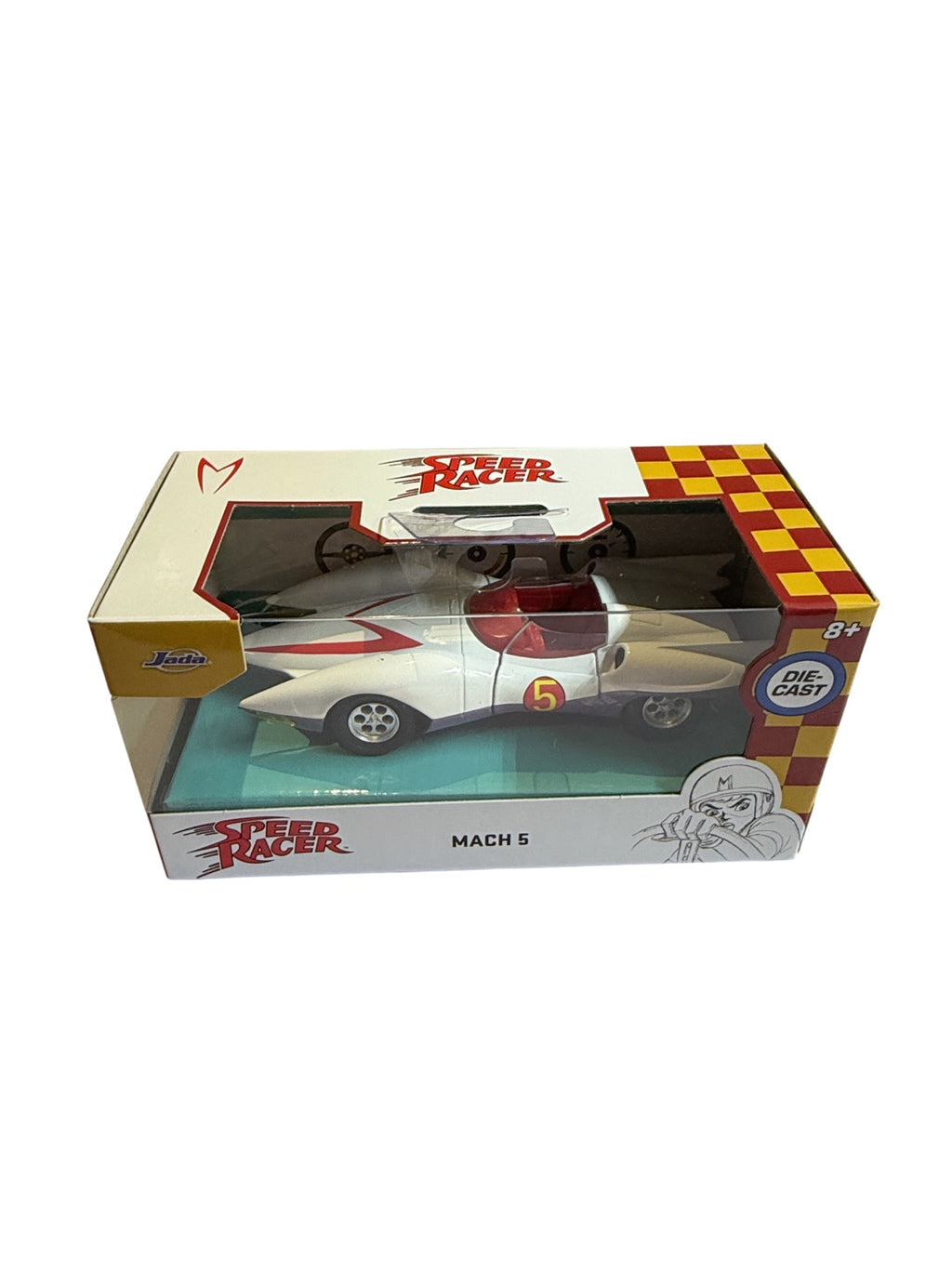 Jada Speed Racer Mach 5 1:32 Anime Hollywood Rides die-cast front boxed view