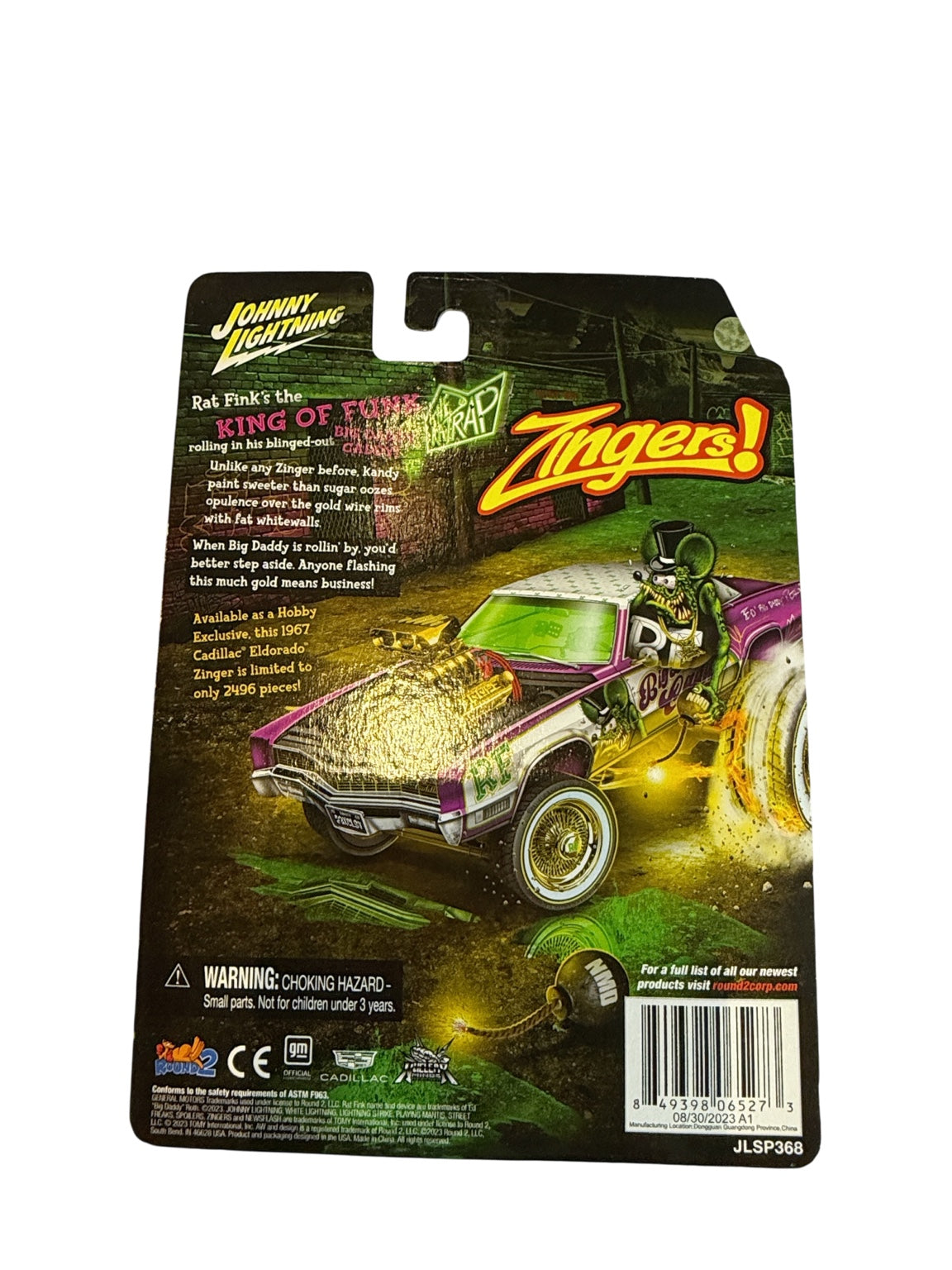 Johnny Lightning Rat Fink Big Daddy Caddy 1967 Cadillac Eldorado Zinger back