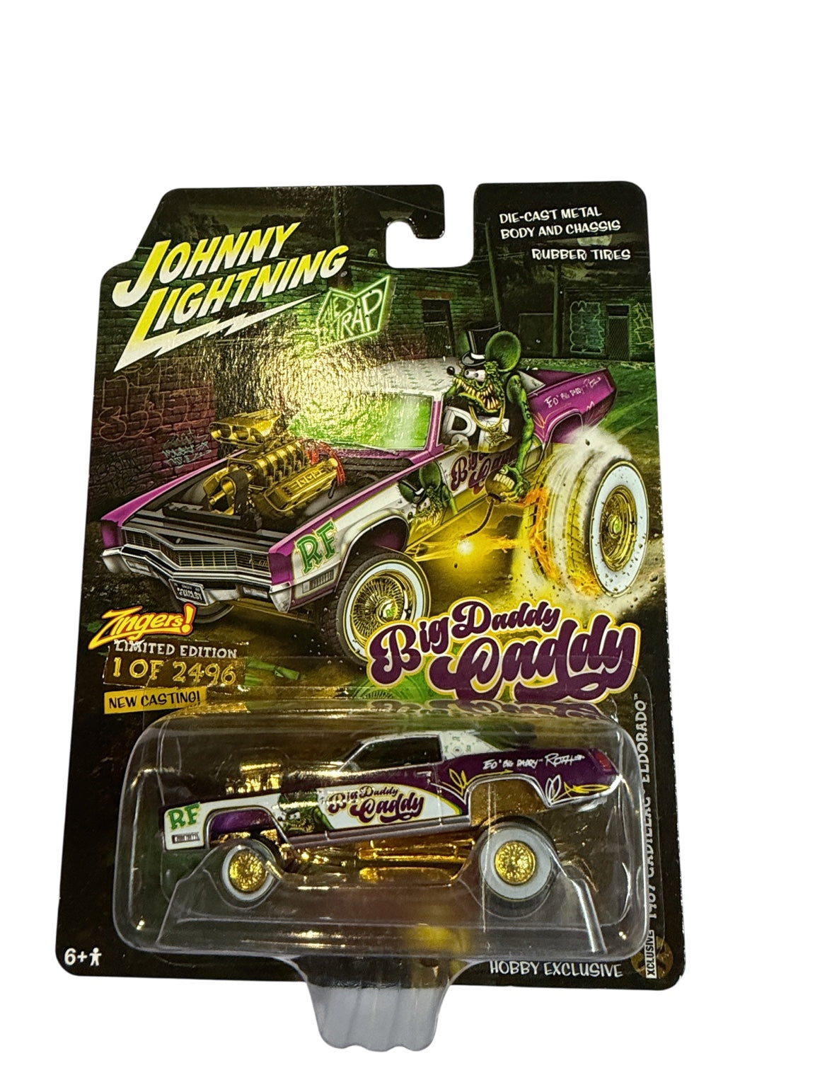 Johnny Lightning Rat Fink Big Daddy Caddy 1967 Cadillac Eldorado Zinger front