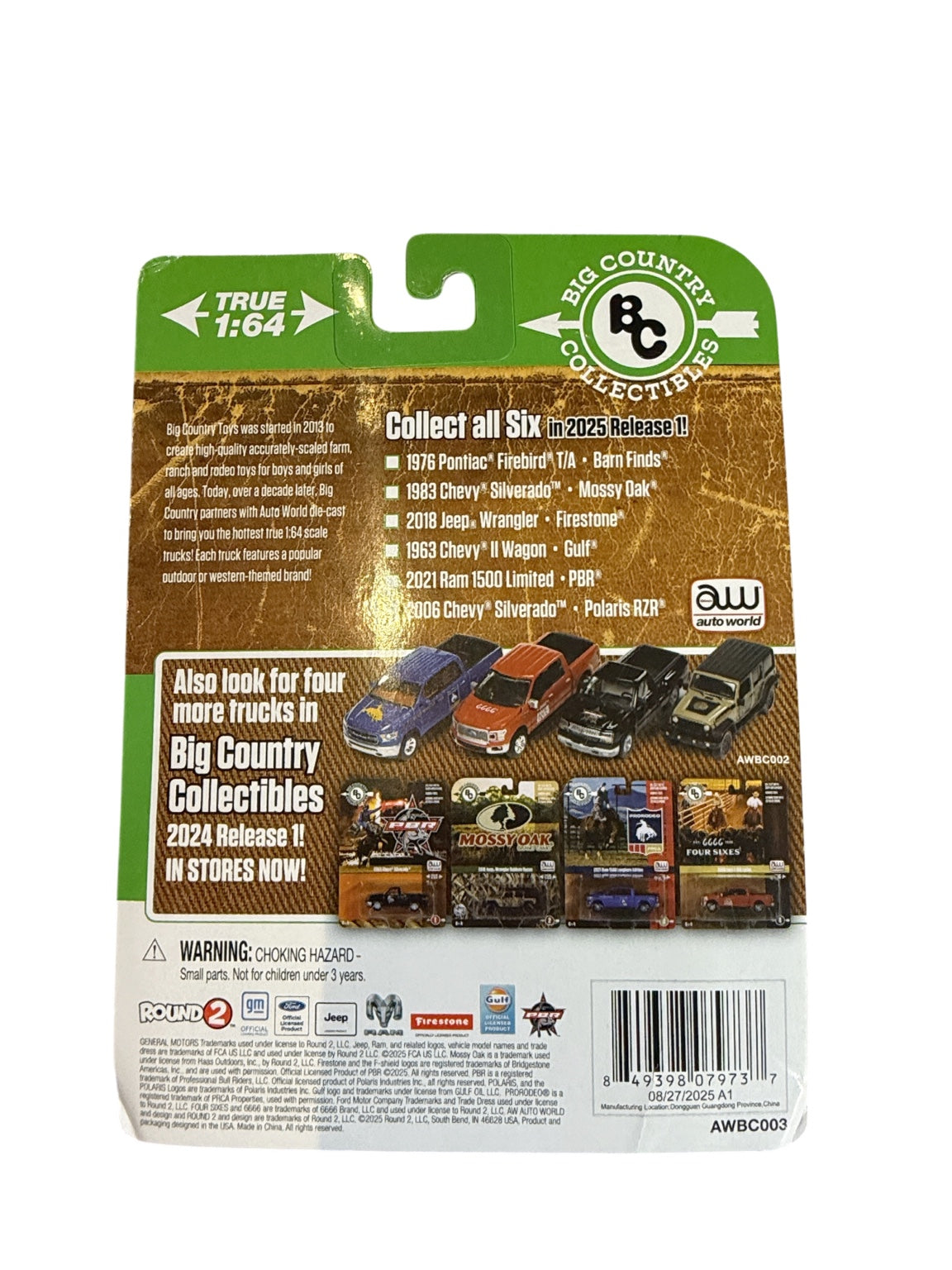 Auto World Big Country 1983 Chevy Silverado Mossy Oak camo 1:64 back