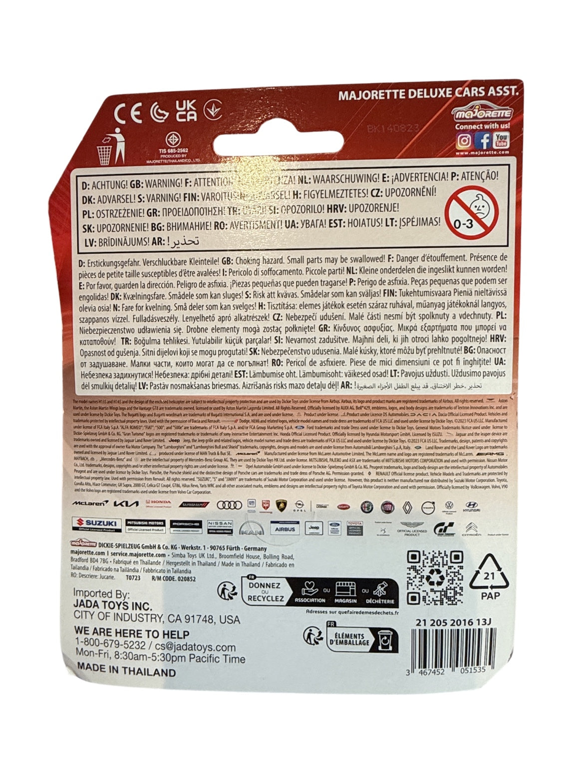 Majorette Deluxe Cars Toyota GR Supra SZ-R Bilstein back package