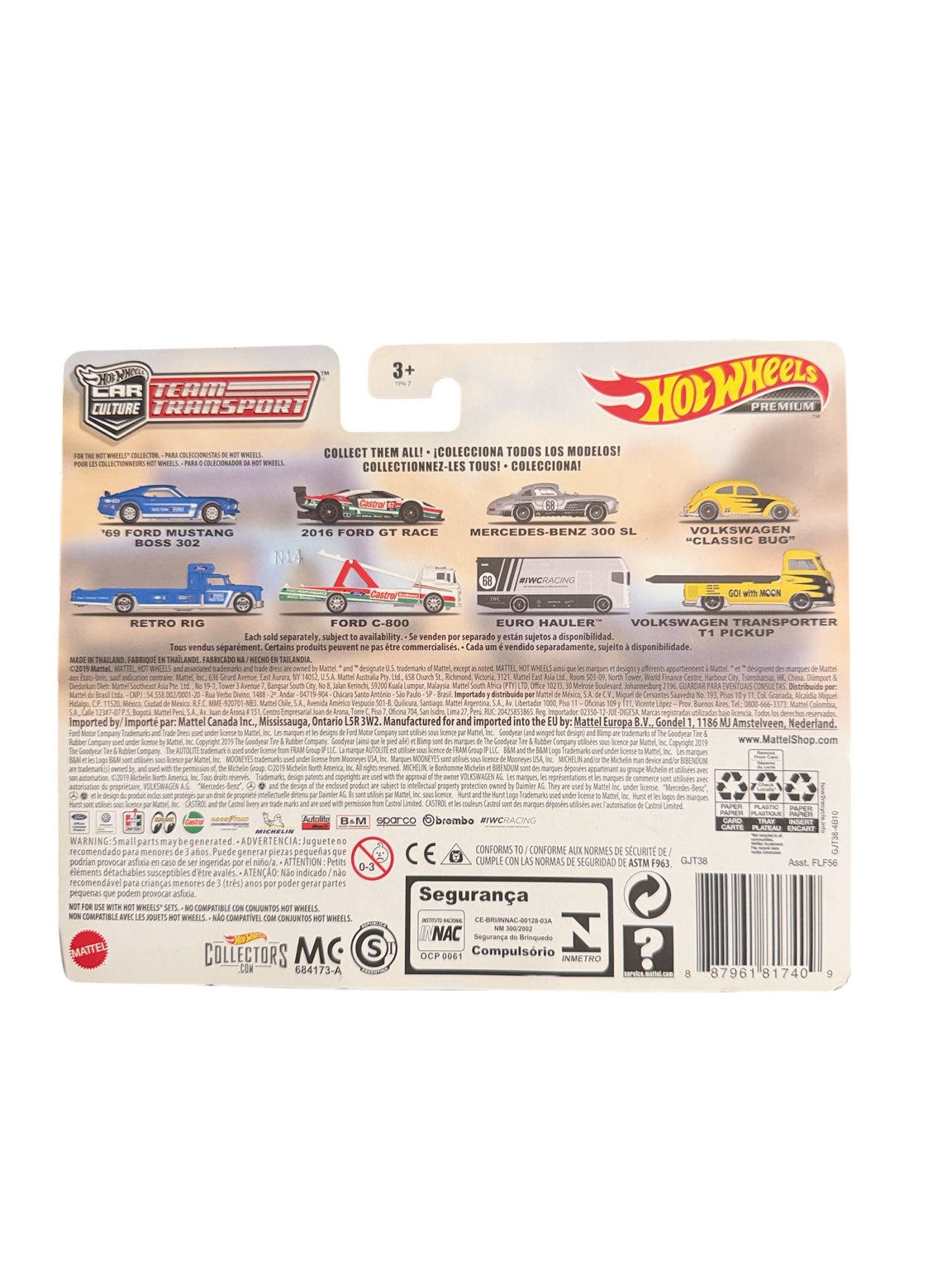 Hot Wheels Premium Team Transport 19 69 Ford Mustang Boss 302 Retro Rig back